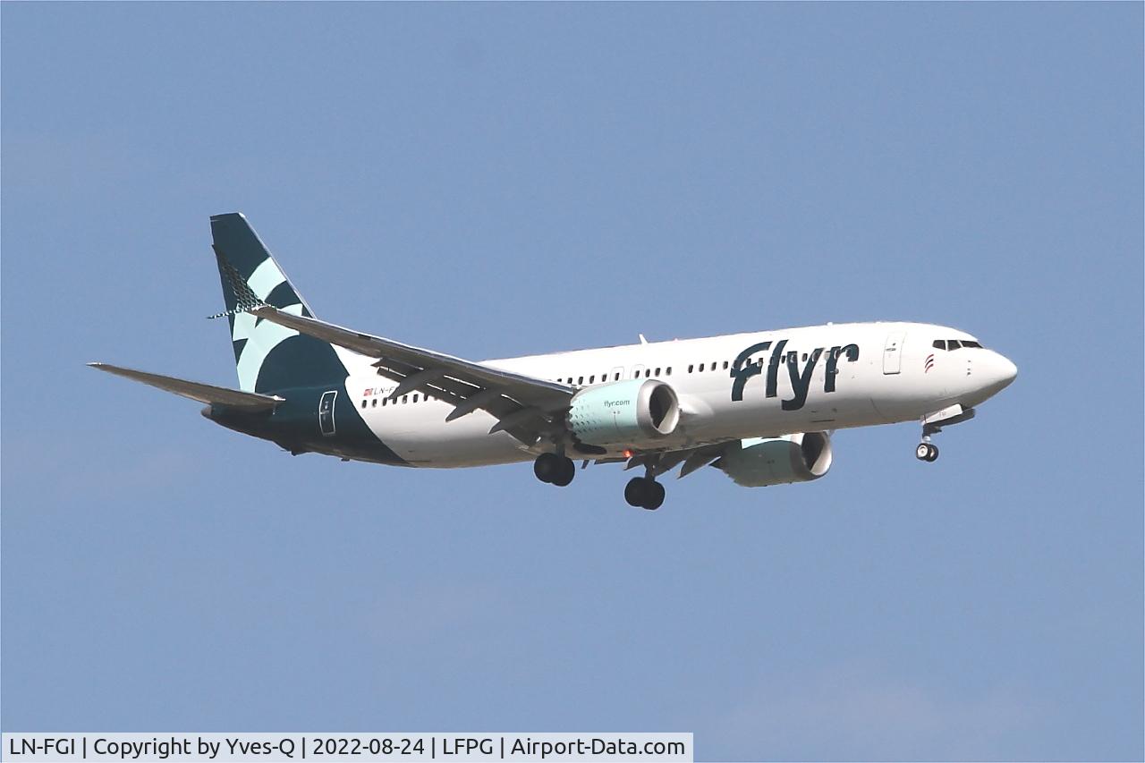 LN-FGI, 2022 Boeing 737-8 MAX C/N 65185, Boeing 737 MAX 8, On final rwy 09L, Roissy Charles De Gaulle airport (LFPG-CDG)