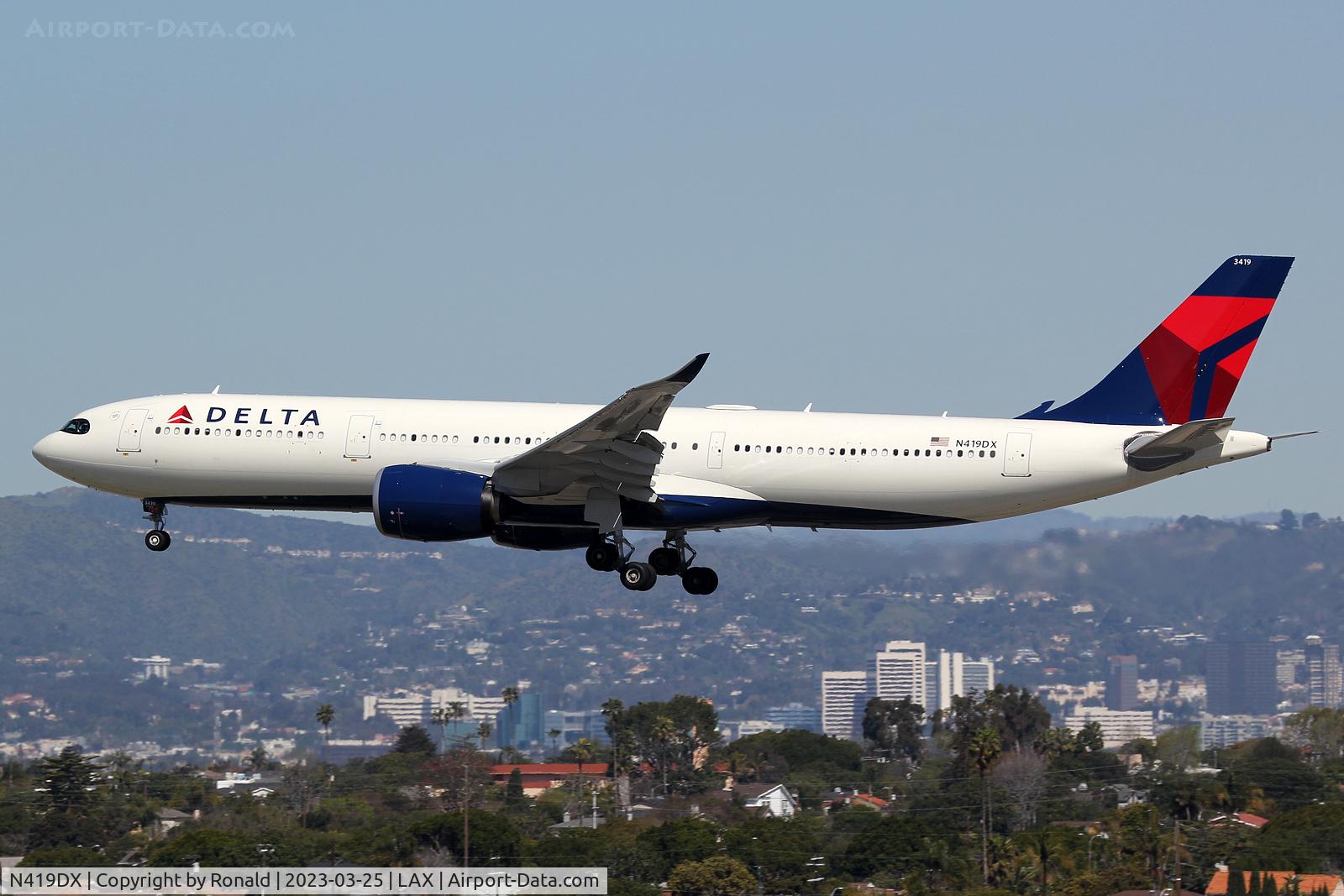 N419DX, 2022 Airbus A330-941 C/N 2014, at lax