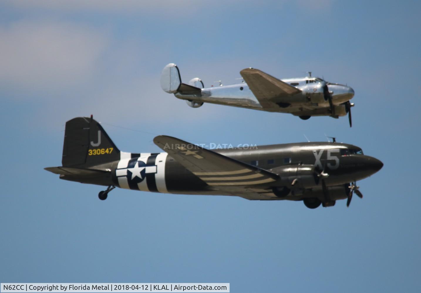 N62CC, 1943 Douglas DC-3C (C-47A-DL) C/N 13798, Sun N Fun 2018 zx