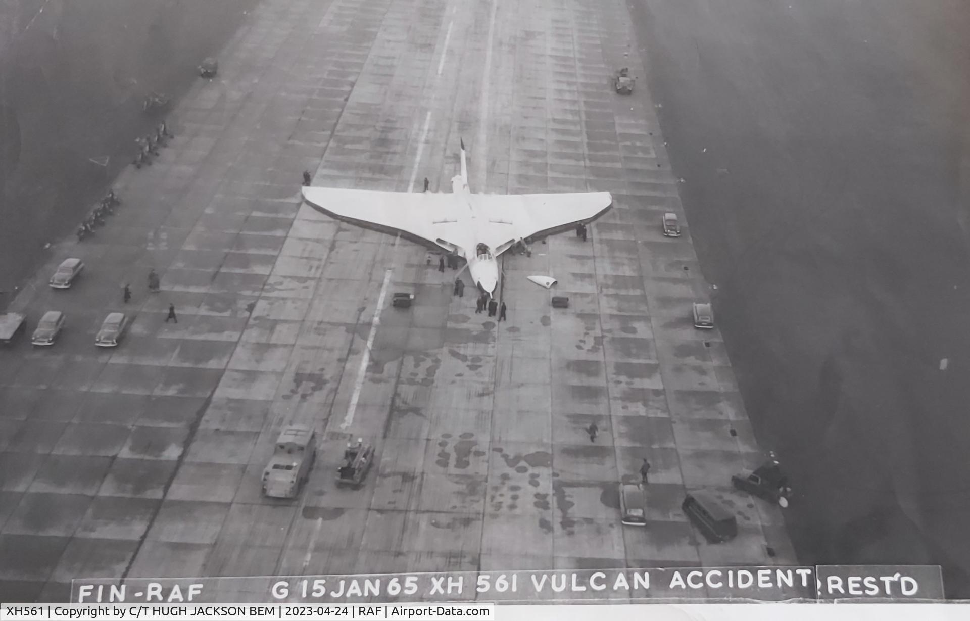 XH561, 1960 Avro Vulcan B.2 C/N Set 15, My father Chief Technician Hugh Jackson was involved in the refit of this aircraft in 1965.  He and the crew worked really hard on getting it back to airworthy condition. Dad was awarded the British Empire M in the 1966 New Years Honours for his effort.