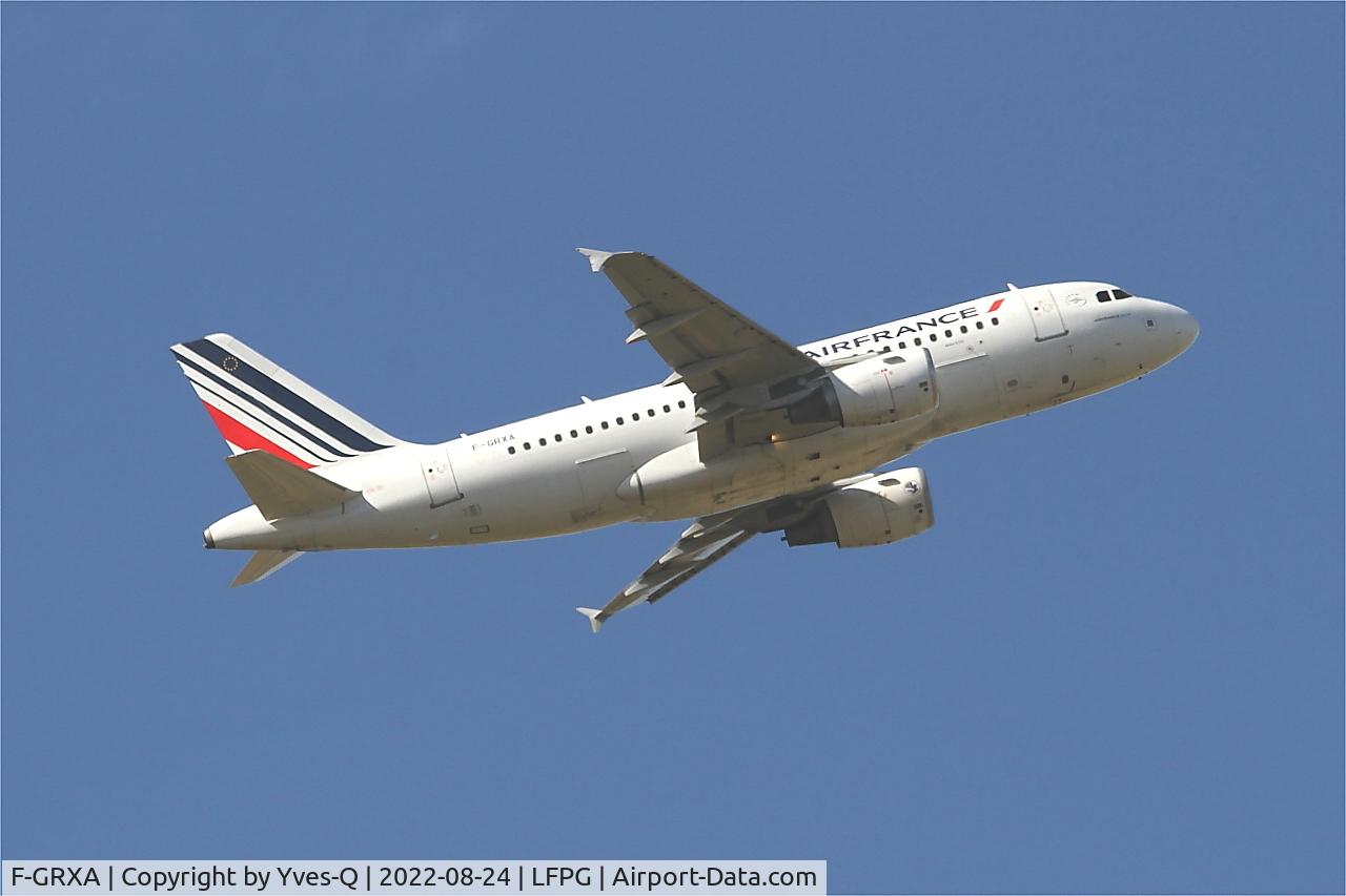 F-GRXA, 2001 Airbus A319-111 C/N 1640, Airbus A319-111, Climbing from rwy 09R, Roissy Charles De Gaulle airport (LFPG-CDG)