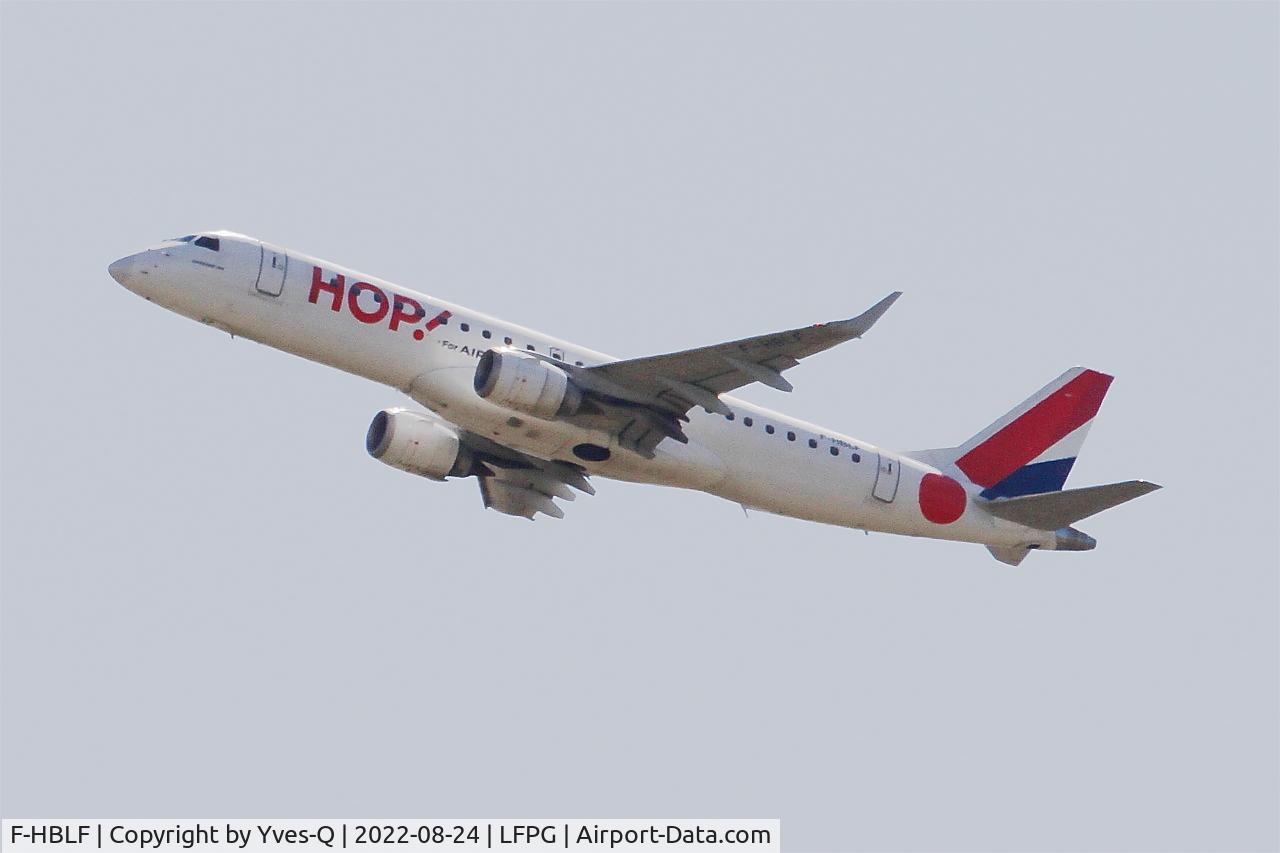 F-HBLF, 2008 Embraer 190AR (ERJ-190-100IGW) C/N 19000158, Embraer 190AR, Climbing rwy 08L, Roissy Charles De Gaulle airport (LFPG-CDG)