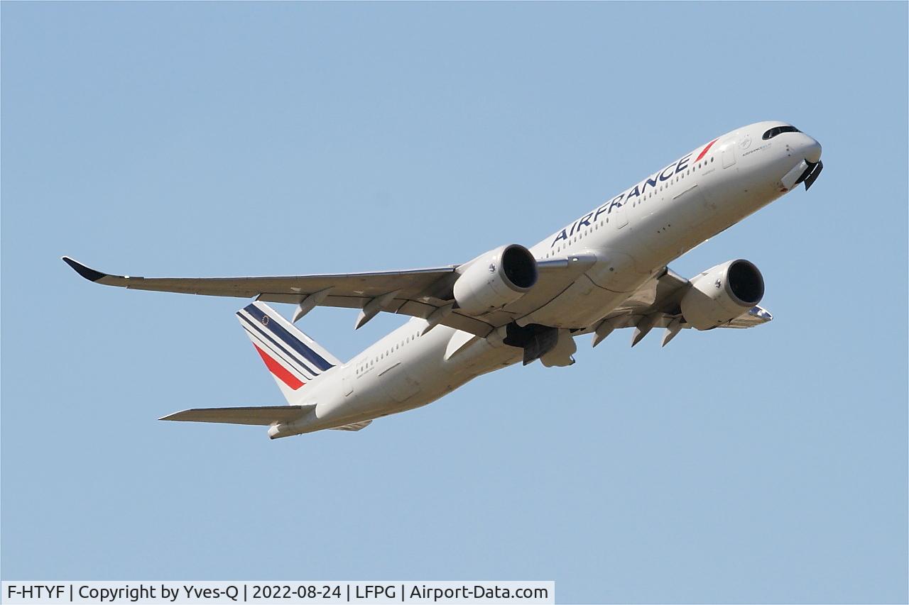 F-HTYF, 2020 Airbus A350-941 C/N 422, Airbus A350-941, Take off rwy 09R, Roissy Charles De Gaulle airport (LFPG-CDG)