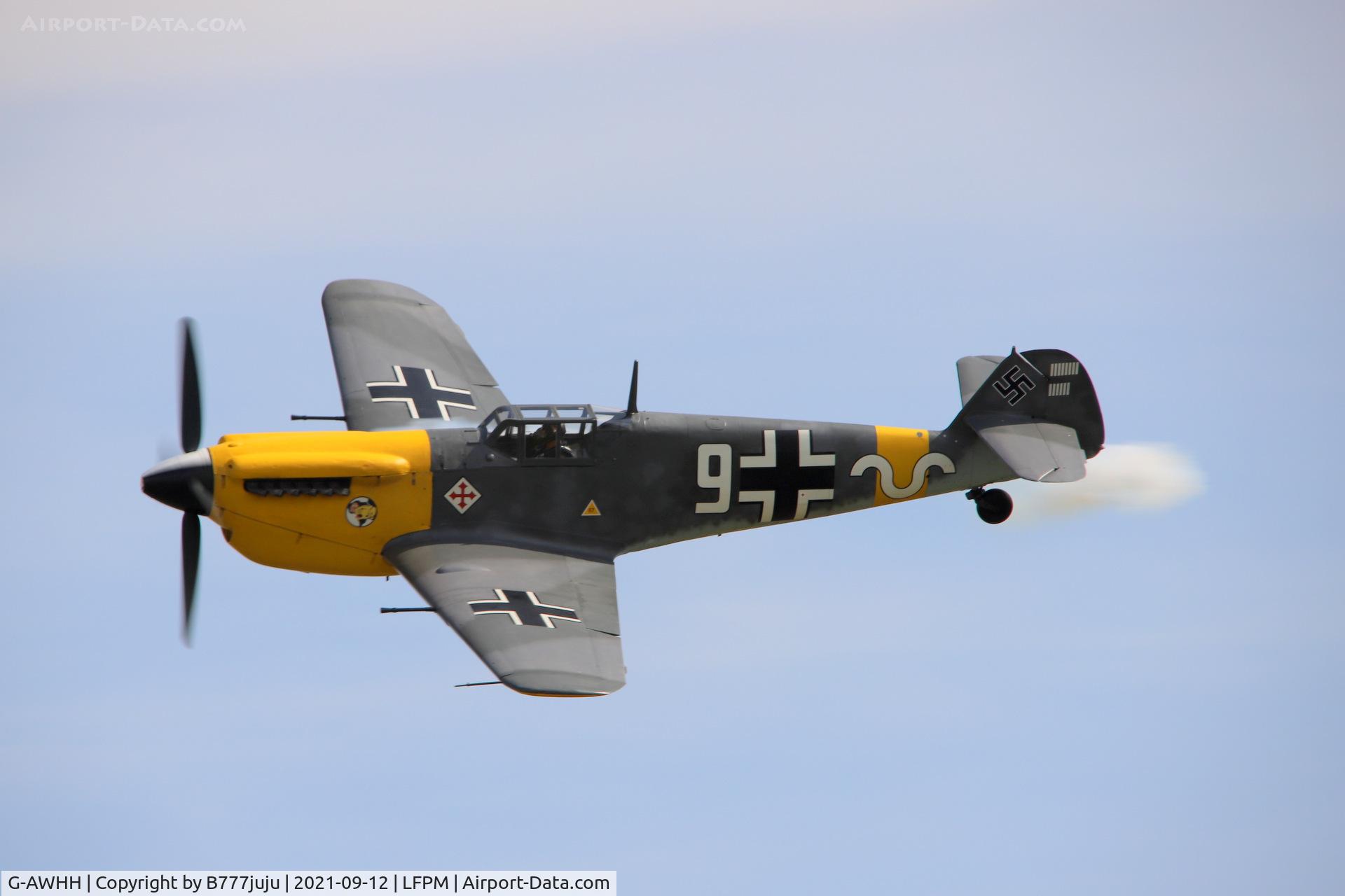 G-AWHH, 1958 Hispano HA-1112-M1L Buchon C/N 145, during Paris Air Legend 2021