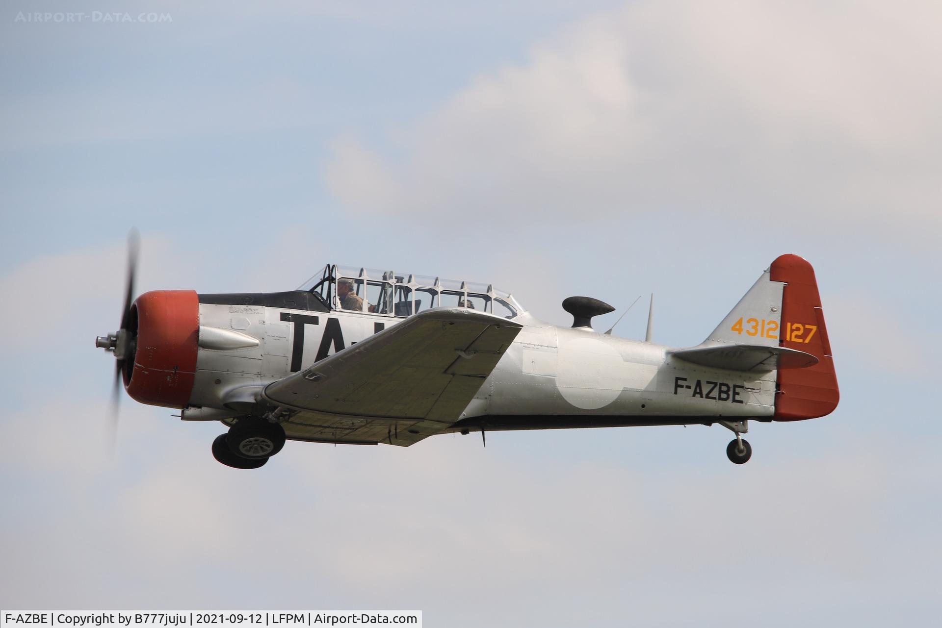 F-AZBE, North American AT-6C Harvard IIA C/N 88-12127, during Paris Air Legend 2021