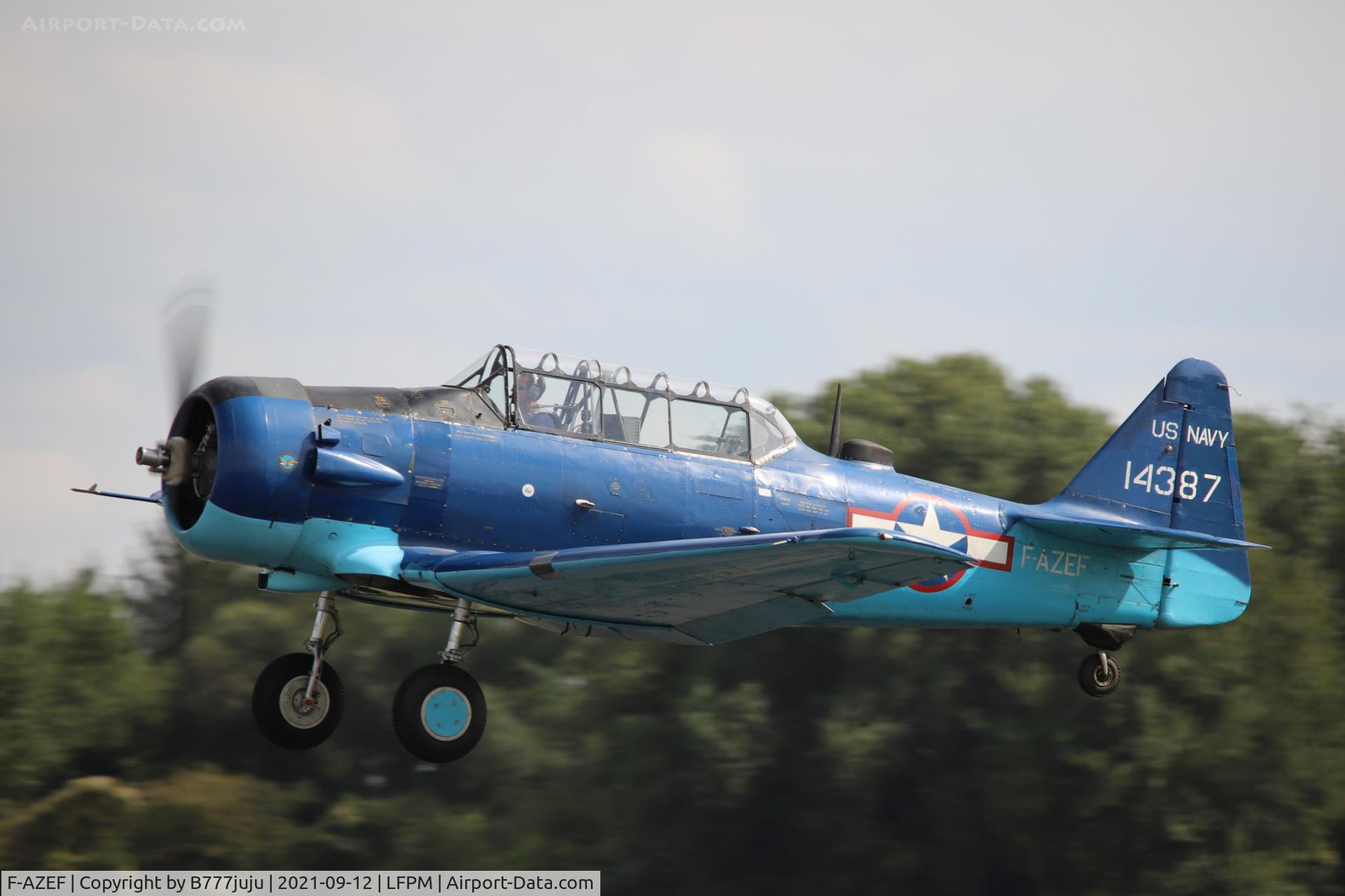 F-AZEF, North American T-6G Texan C/N 182-074, during Paris Air Legend 2021