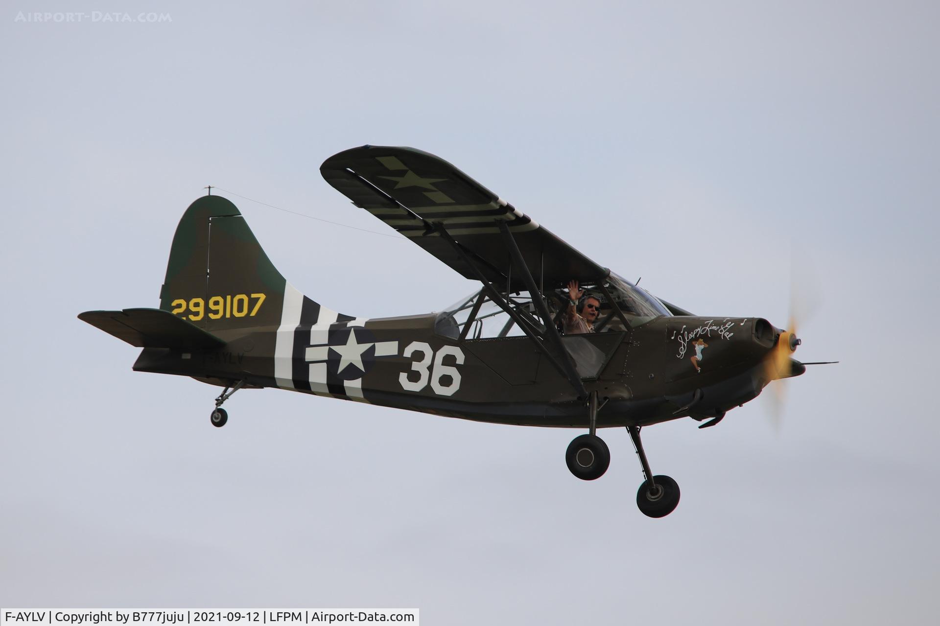 F-AYLV, 1943 Stinson L-5 Sentinel C/N 76-1348, during Paris Air Legend 2021