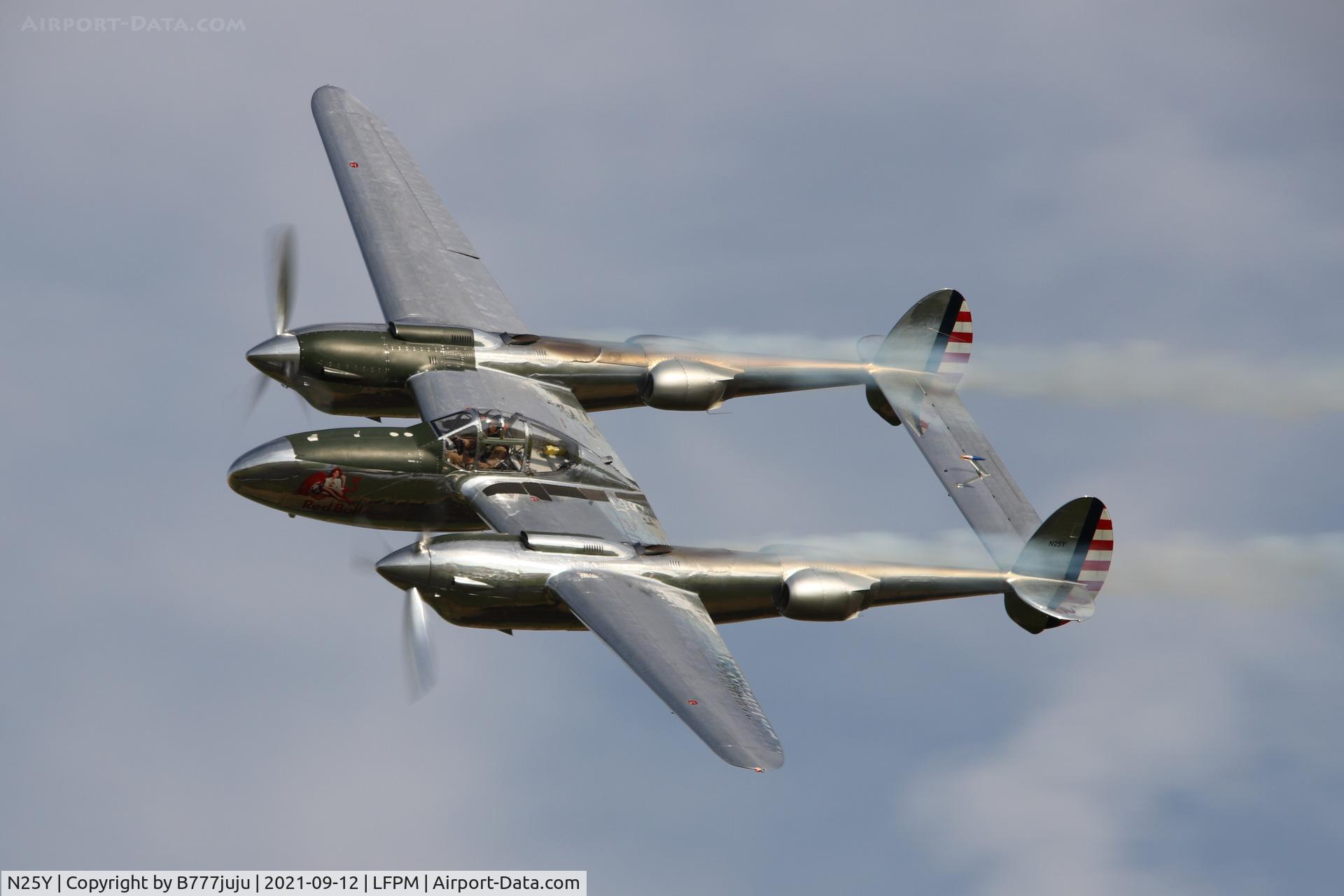 N25Y, 1944 Lockheed P-38L-5LO Lightning C/N AF44-53254, during Paris Air Legend 2021