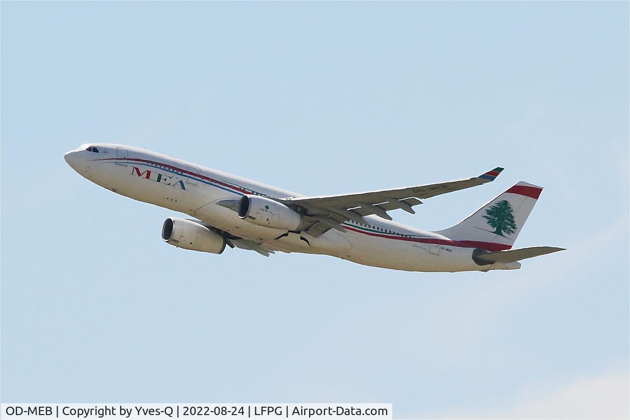 OD-MEB, 2009 Airbus A330-243 C/N 998, Airbus A330-243, Take off rwy 08L, Roissy Charles De Gaulle airport (LFPG-CDG)