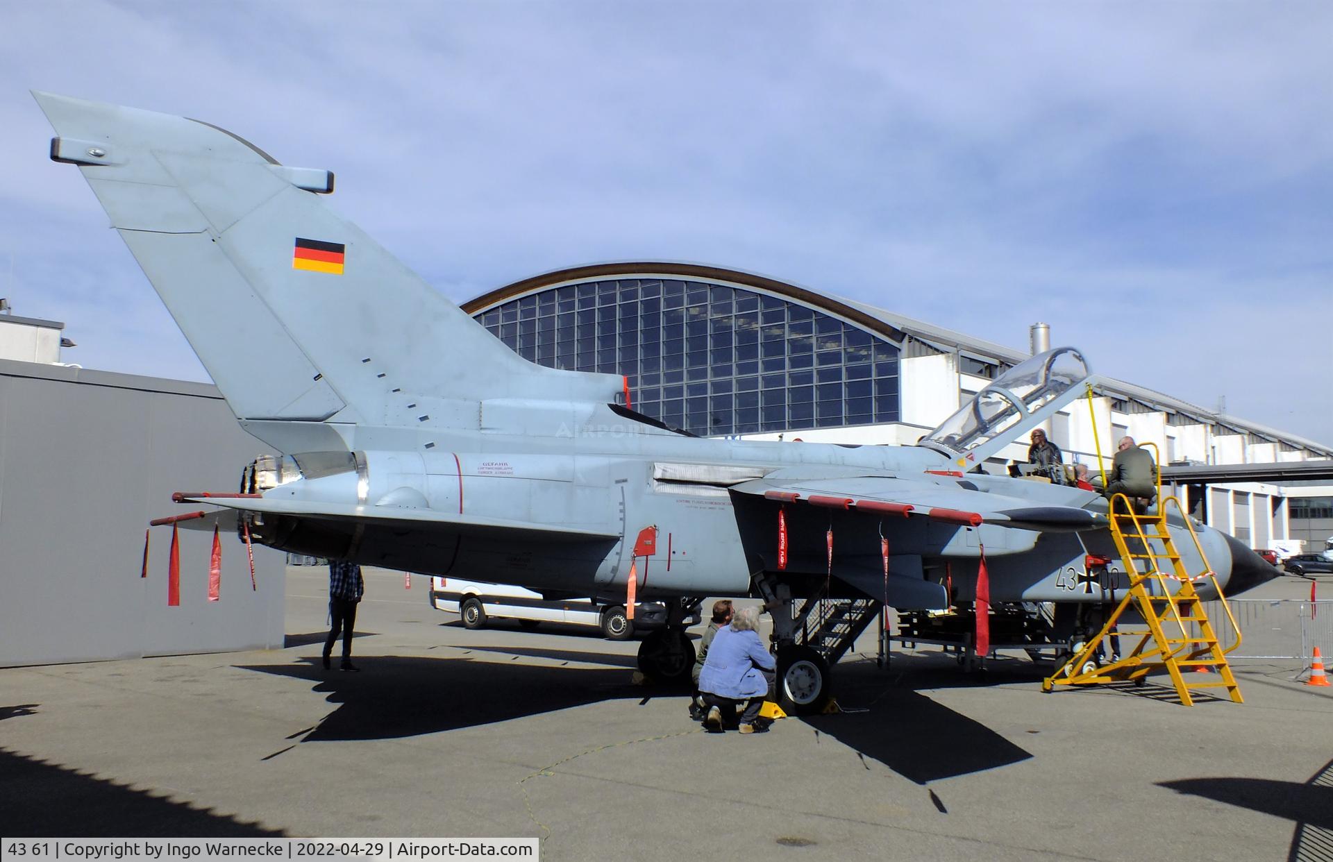 43 61, Panavia Tornado IDS C/N 162/GS034/4061, Panavia Tornado IDS of the Luftwaffe (German Air Force) (now a travelling exhibit with reg 43+00) at the AERO 2022, Friedrichshafen