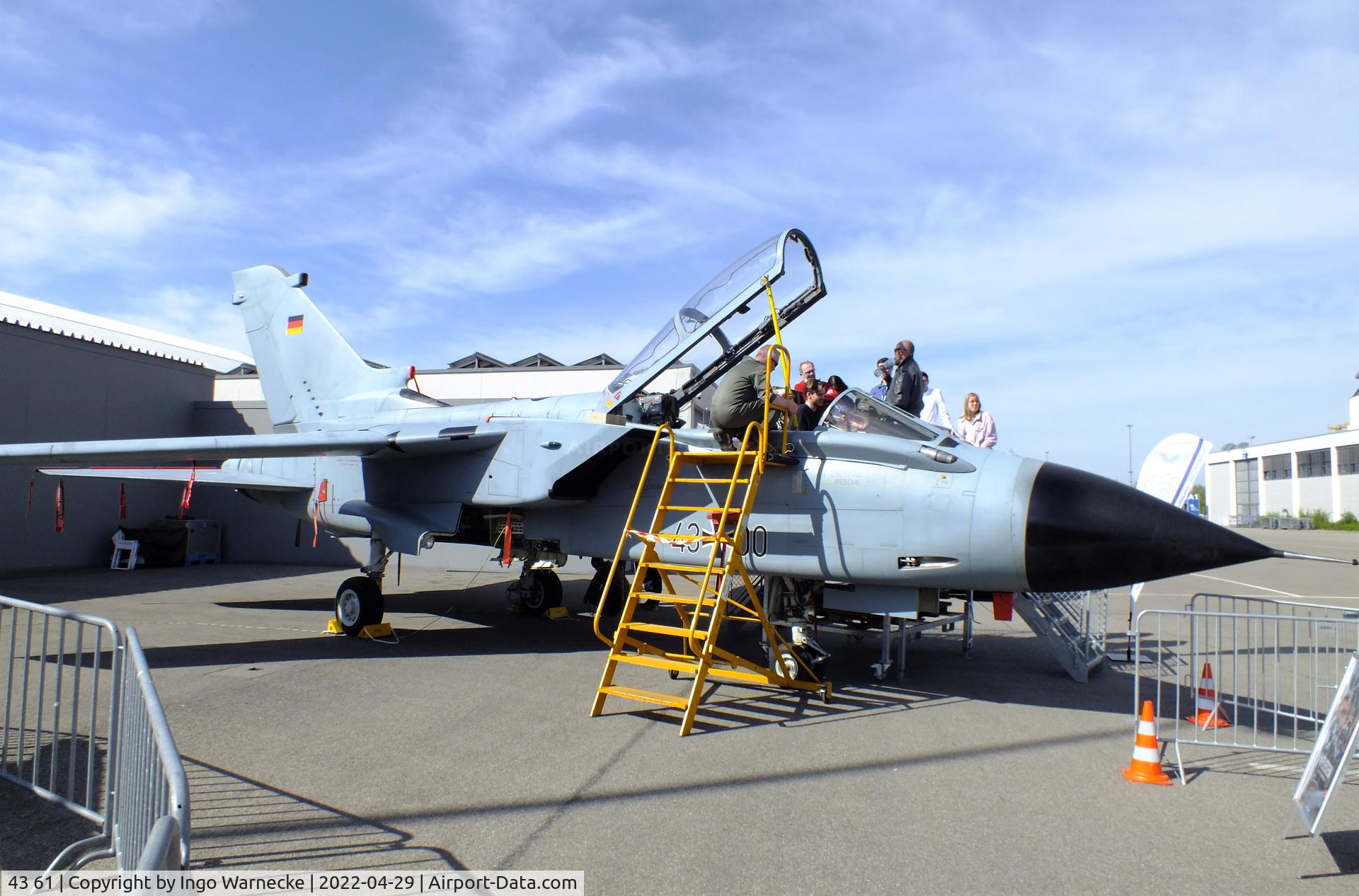 43 61, Panavia Tornado IDS C/N 162/GS034/4061, Panavia Tornado IDS of the Luftwaffe (German Air Force) (now a travelling exhibit with reg 43+00) at the AERO 2022, Friedrichshafen