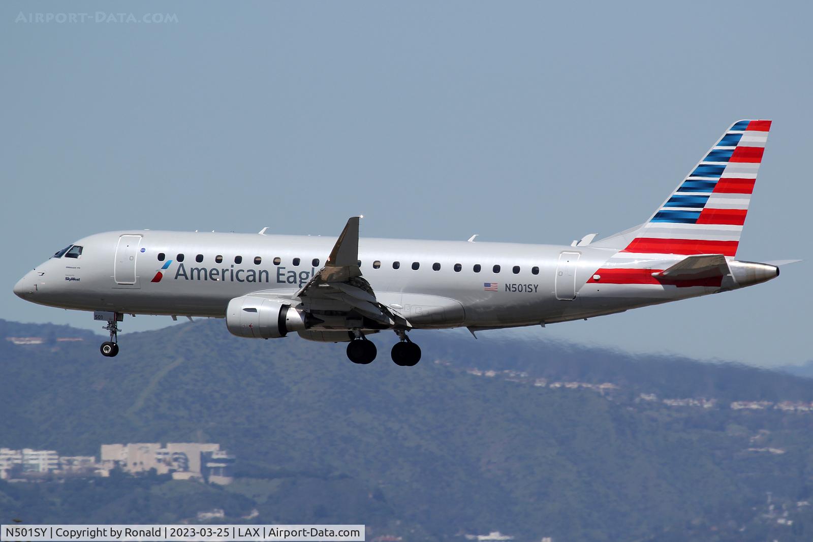 N501SY, Embraer 170-200LR C/N 17000882, at lax