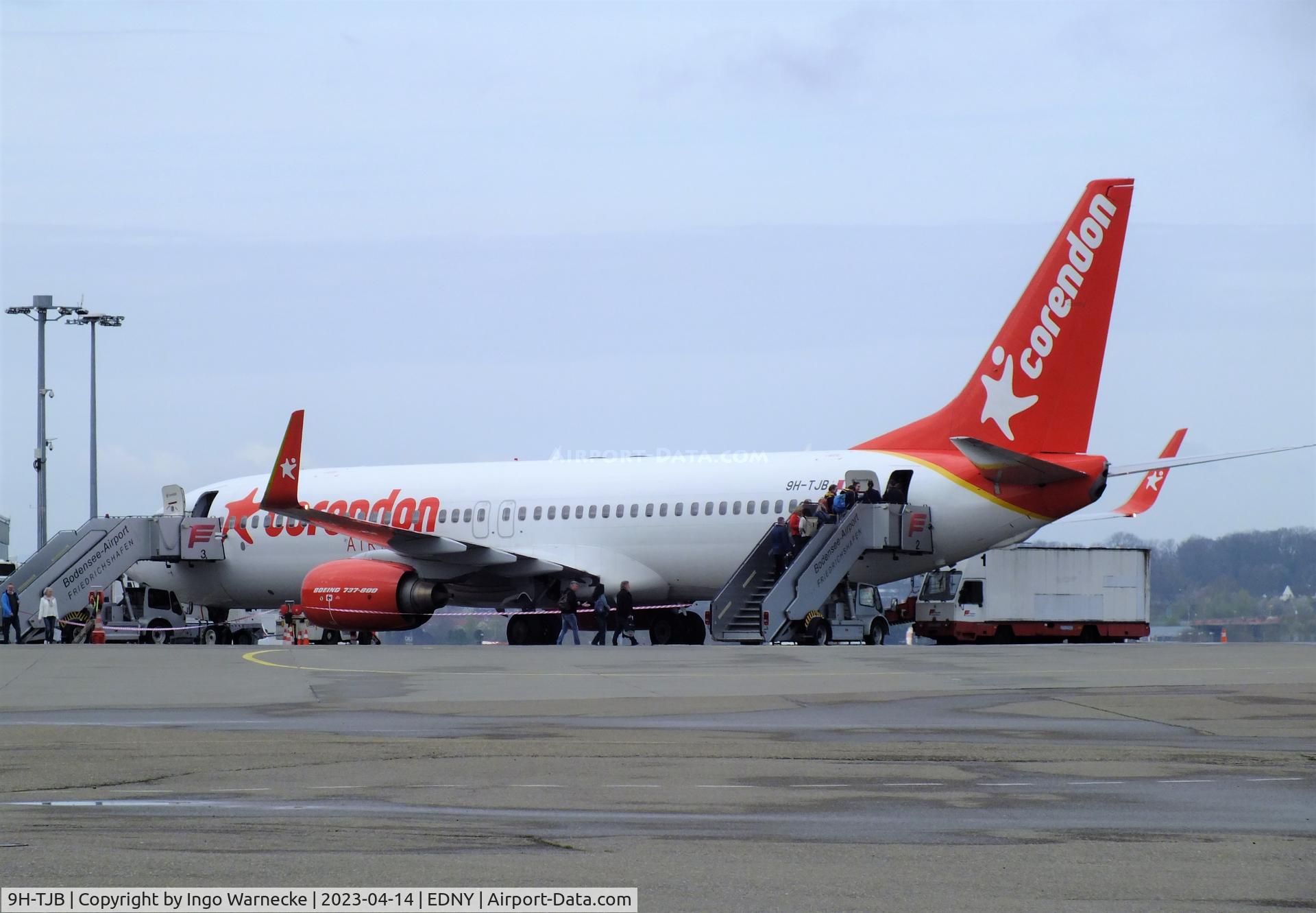 9H-TJB, 2007 Boeing 737-8FH C/N 35093, Boeing 737-8FH of Corendon Airline at Friedrichshafen-Bodensee airport