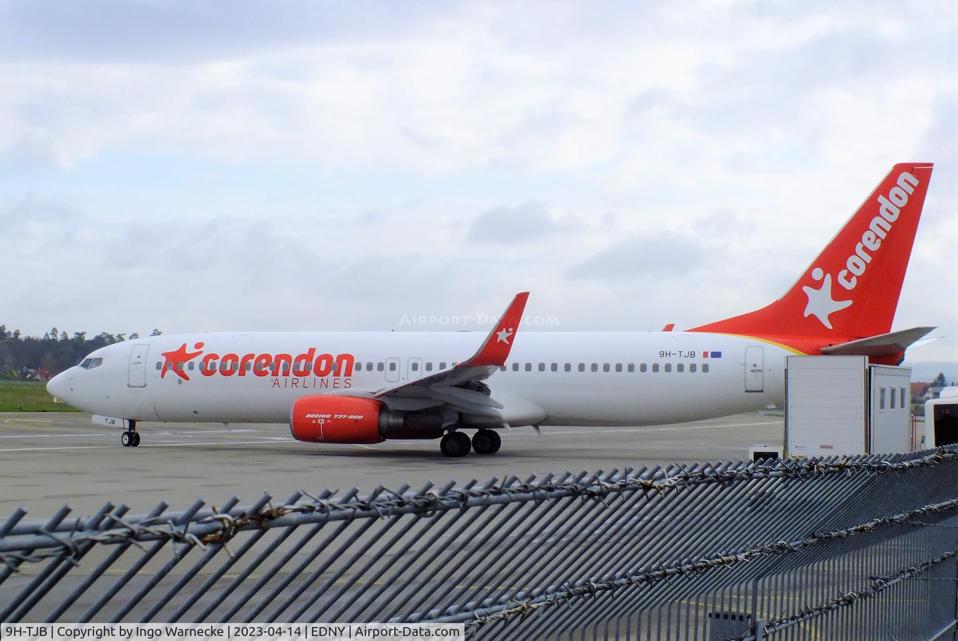 9H-TJB, 2007 Boeing 737-8FH C/N 35093, Boeing 737-8FH of Corendon Airline at Friedrichshafen-Bodensee airport