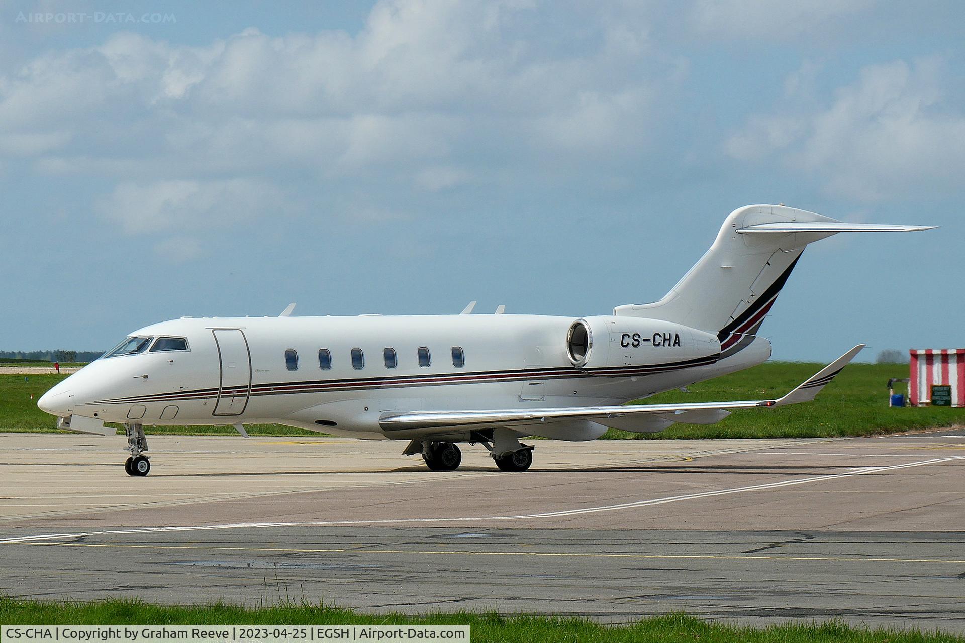 CS-CHA, 2014 Bombardier Challenger 350 (BD-100-1A10) C/N 20544, Just landed at Norwich.