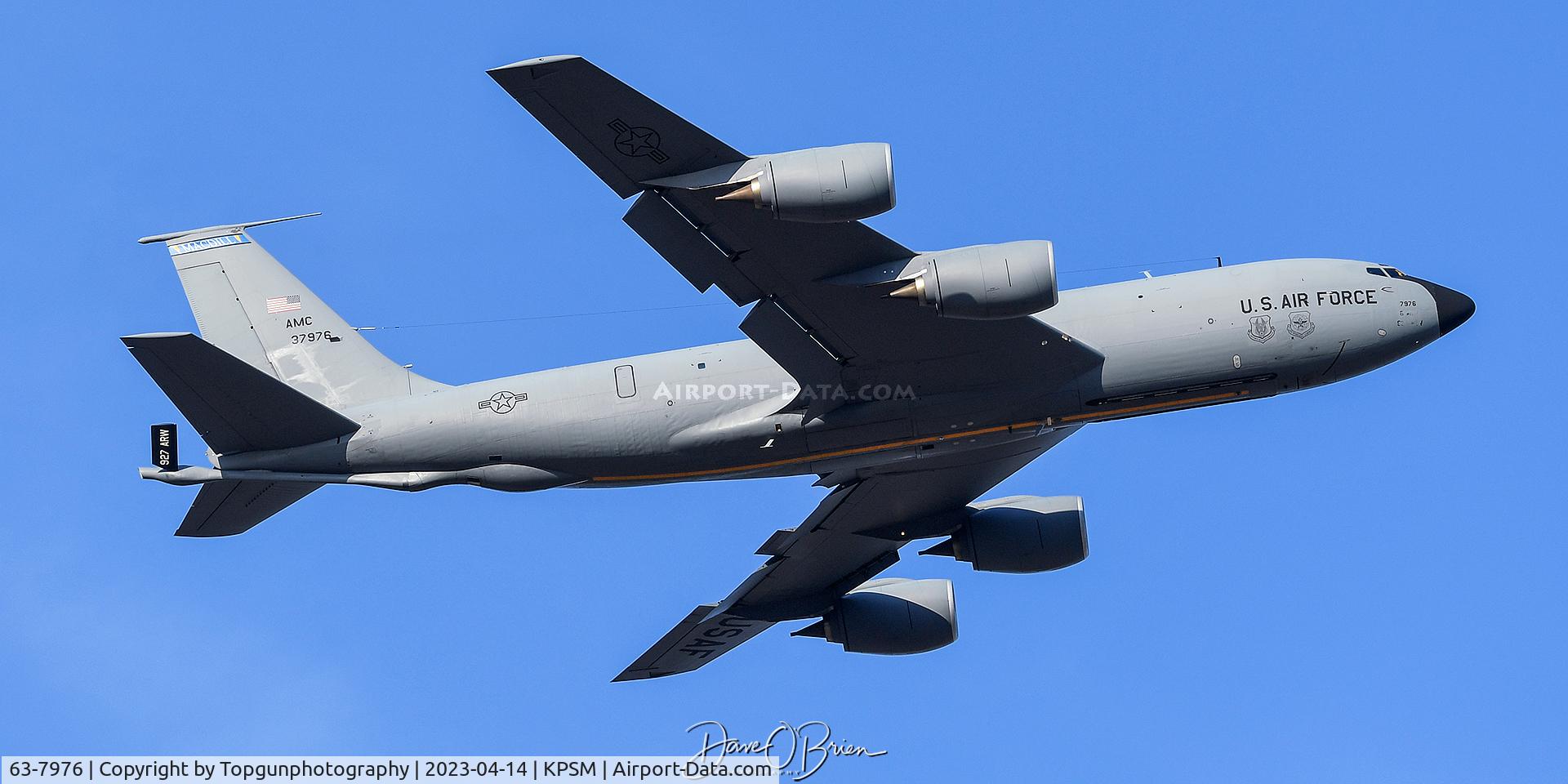63-7976, 1963 Boeing KC-135R Stratotanker C/N 18593, FLAM24 heading out to meet the E-4 off NB