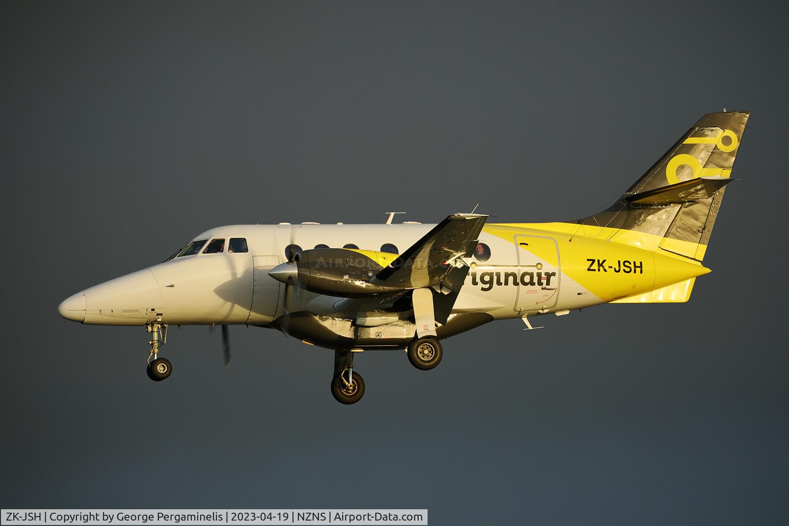 ZK-JSH, 1988 British Aerospace BAe-3109 Jetstream 31 C/N 838, Short final to runway 02.