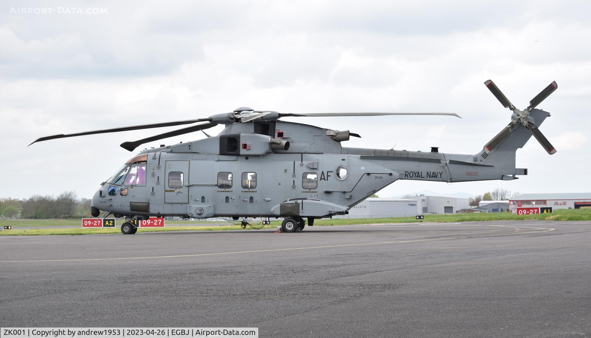 ZK001, 2006 AgustaWestland EH-101 Merlin HC.3A C/N 50160/512011/DEN11, ZK001 at Gloucestershire Airport.