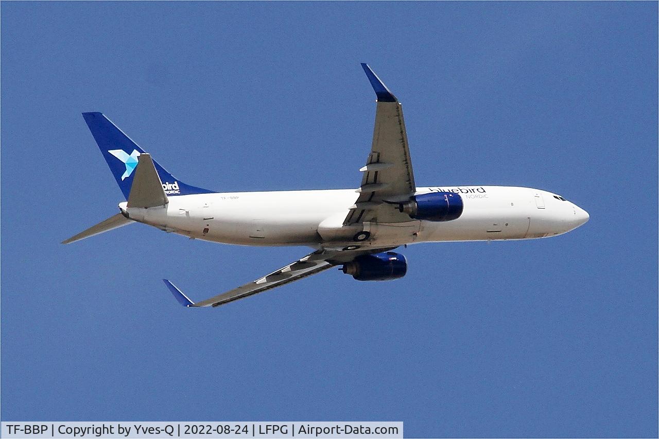 TF-BBP, 2001 Boeing 737-8F2BCF C/N 29788, Boeing 737-8F2BCF, Climbing from rwy 09R, Roissy Charles De Gaulle airport (LFPG-CDG)