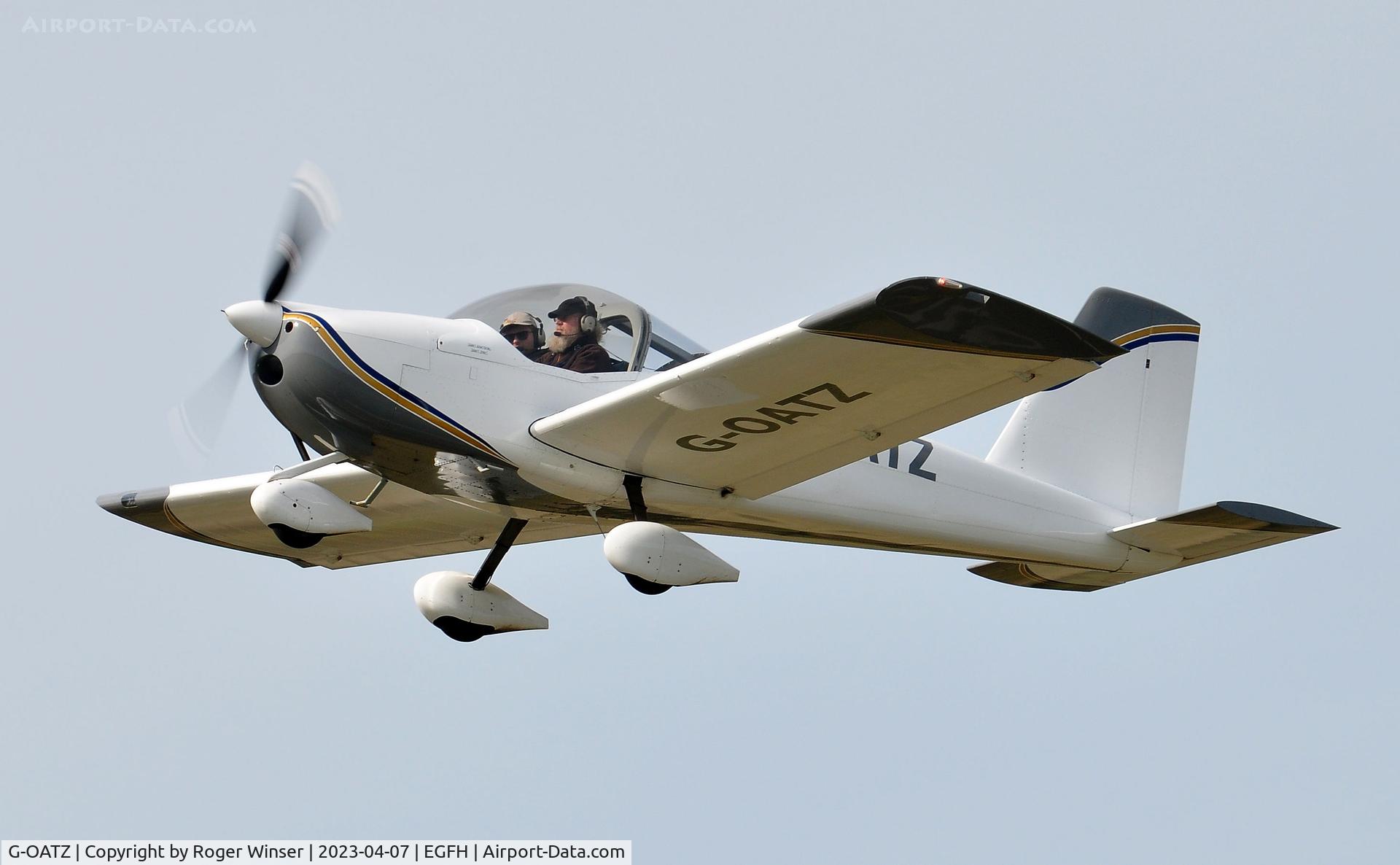 G-OATZ, 2011 Vans RV-12 C/N LAA-363-15079, Visiting RV-12 departing Runway 22.
