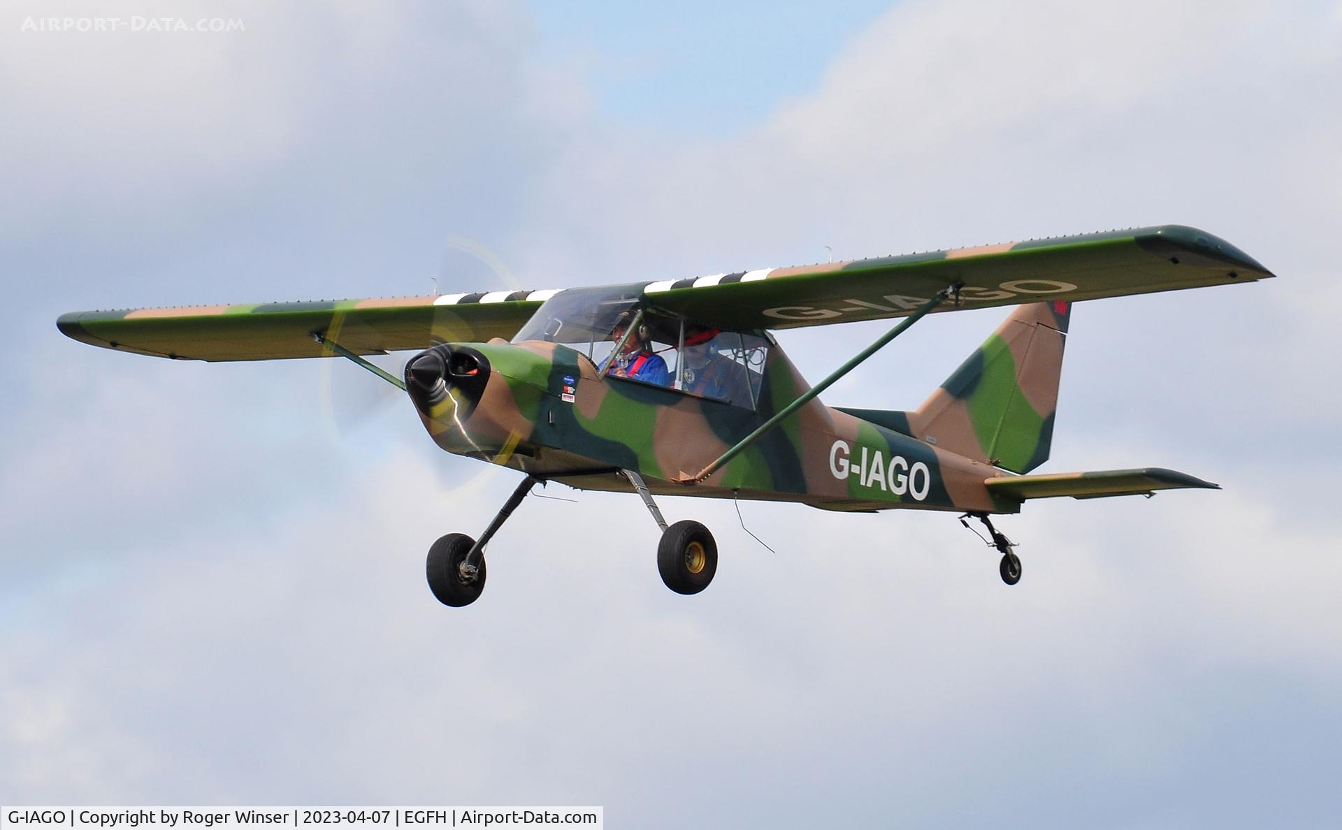 G-IAGO, 2017 Groppo Trail Mk.2 C/N LAA 372-15461, Visiting aircraft departing Runway 22.