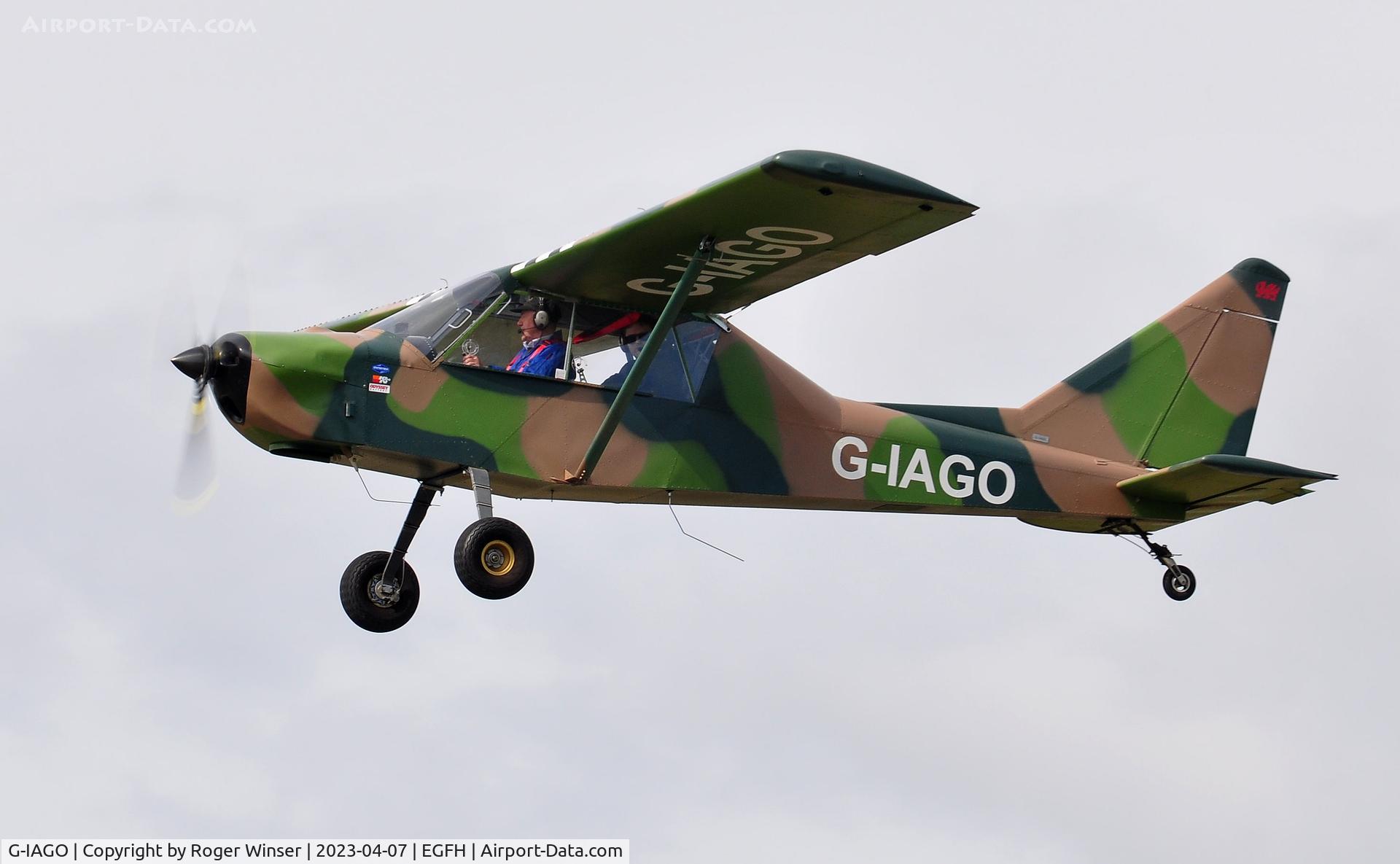 G-IAGO, 2017 Groppo Trail Mk.2 C/N LAA 372-15461, Visiting aircraft departing Runway 22.