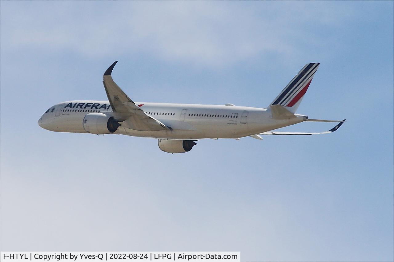 F-HTYL, 2021 Airbus A350-941 C/N 510, Airbus A350-941, Climbing from rwy 08L, Roissy Charles De Gaulle airport (LFPG-CDG)