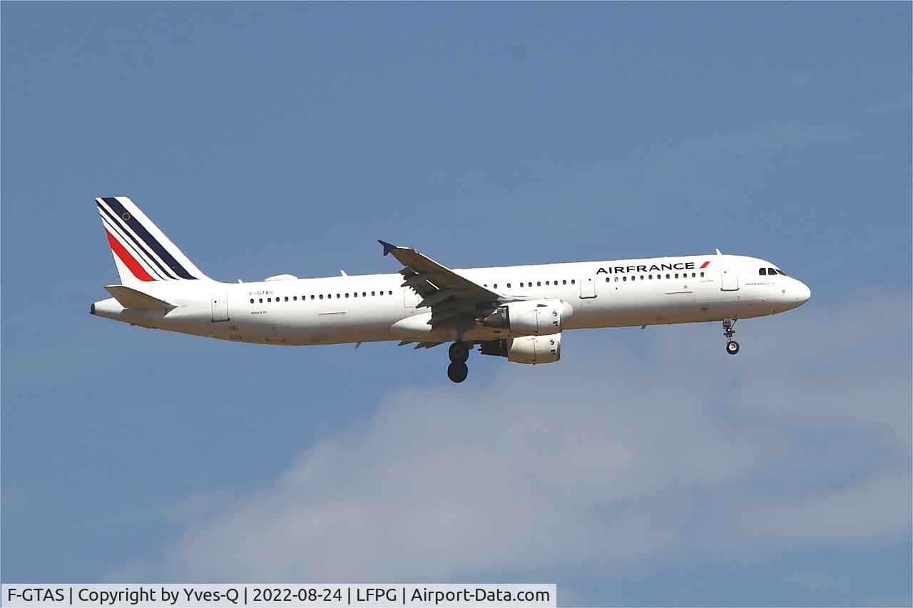 F-GTAS, 2008 Airbus A321-212 C/N 3419, Airbus A321-212, On final rwy 09L, Roissy Charles De Gaulle airport (LFPG-CDG)