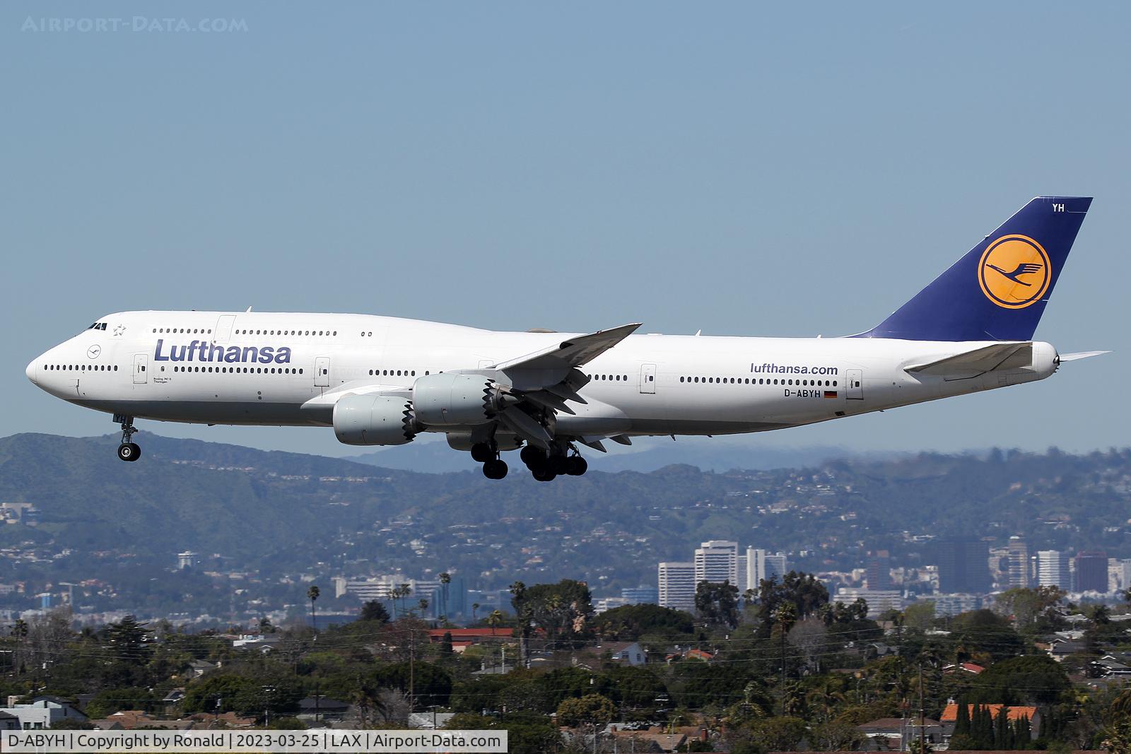 D-ABYH, 2013 Boeing 747-830 C/N 37832, at lax