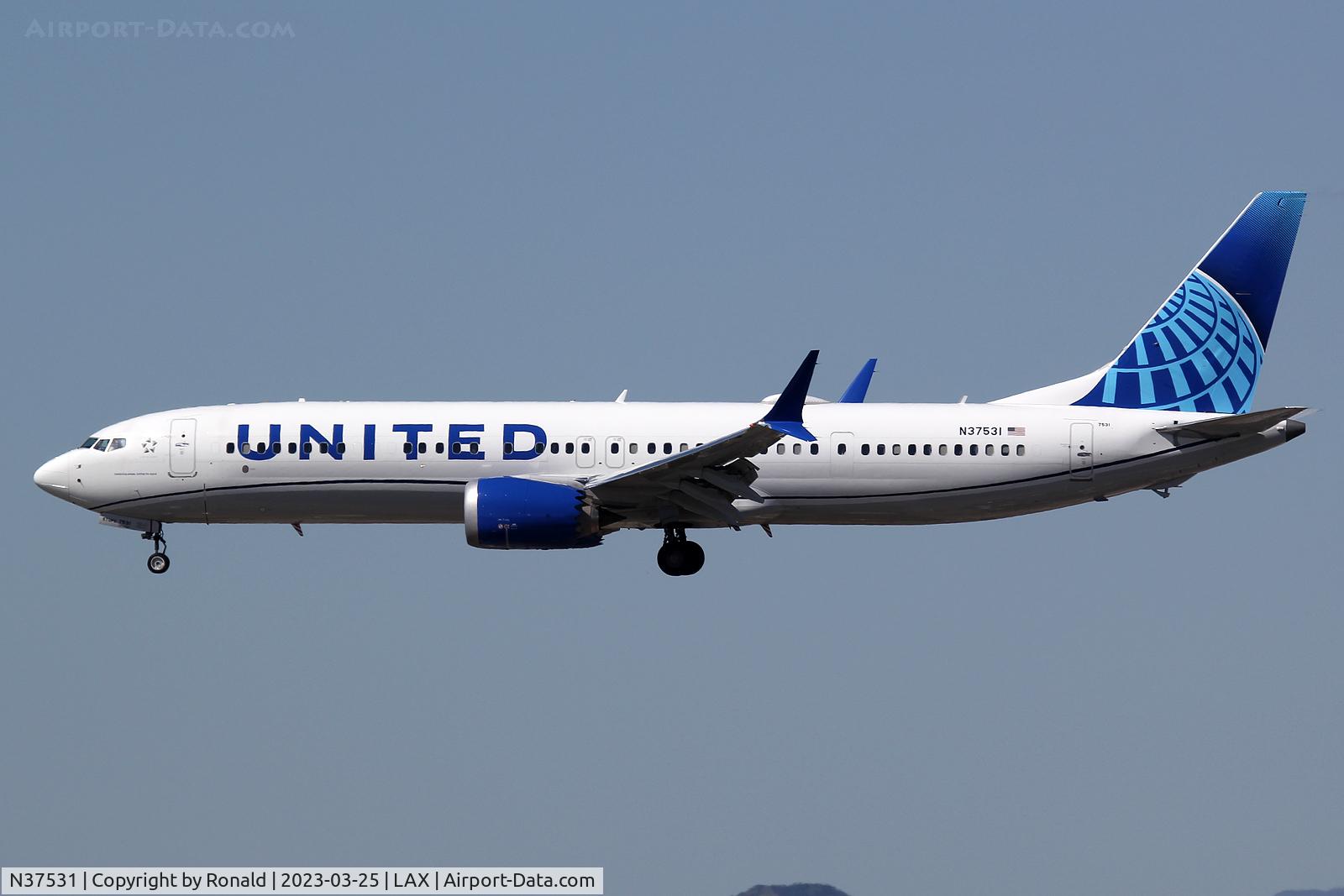 N37531, 2022 Boeing 737-9 MAX C/N 66119, at lax