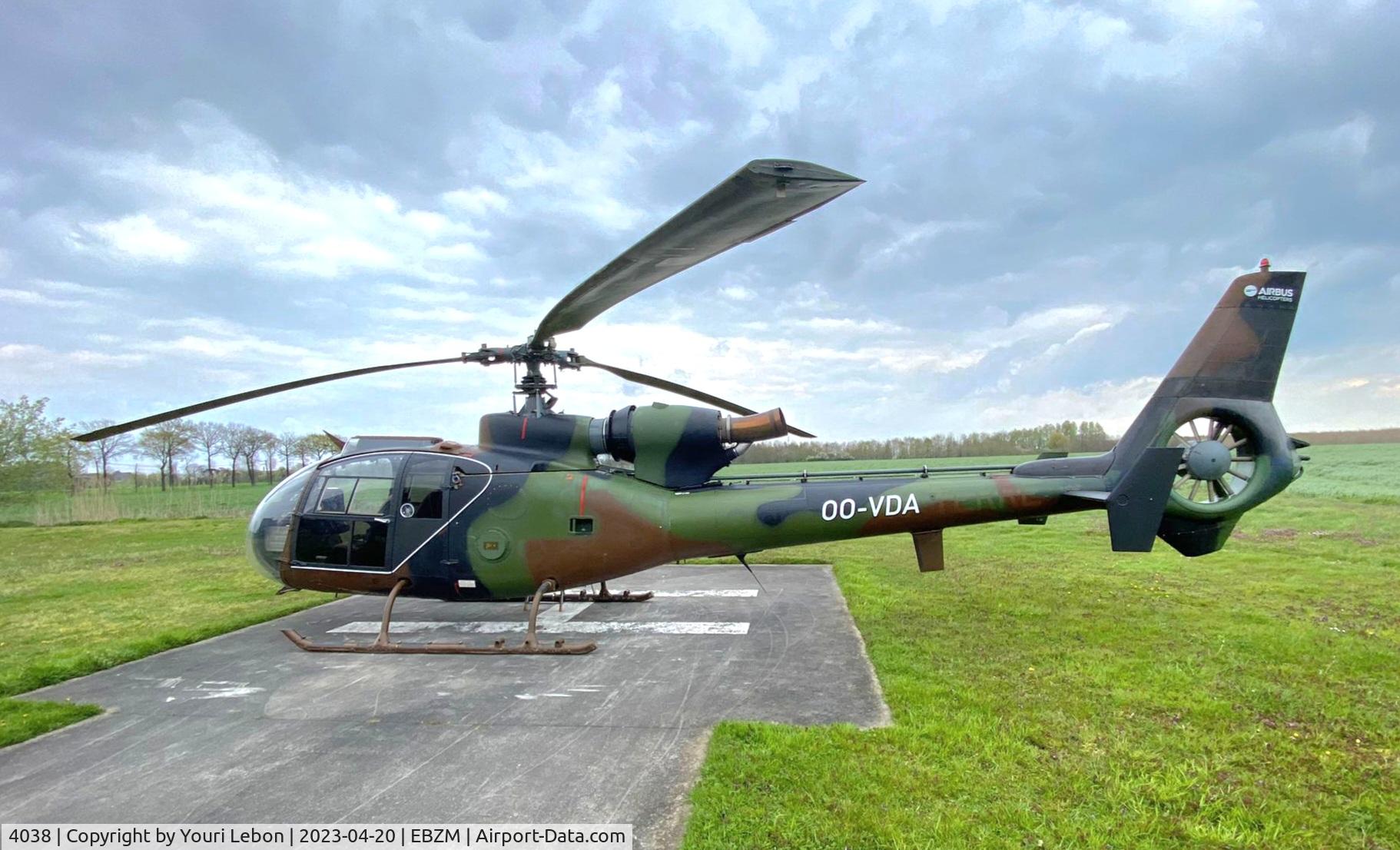 4038, Aérospatiale SA-342M Gazelle C/N 2038, on Belgian registration OO-VDA