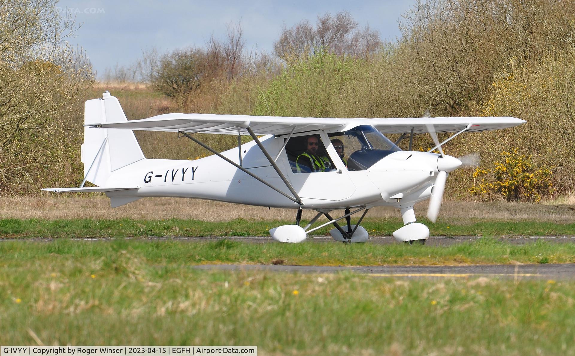 G-IVYY, 2023 Comco Ikarus C42 FB100 Bravo C/N 42B-7688, Resident aircraft returning to base.