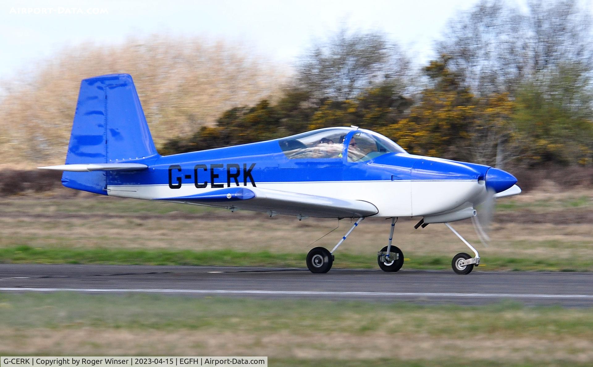 G-CERK, 2007 Vans RV-9A C/N PFA 320-14049, Resident aircraft departing Runway 04.