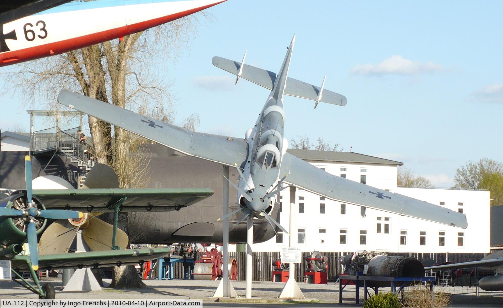 UA 112, Fairey Gannet AS.4 C/N F9394, Fairey Gannet AS.4, UA+112, at Technik-Museum Speyer.