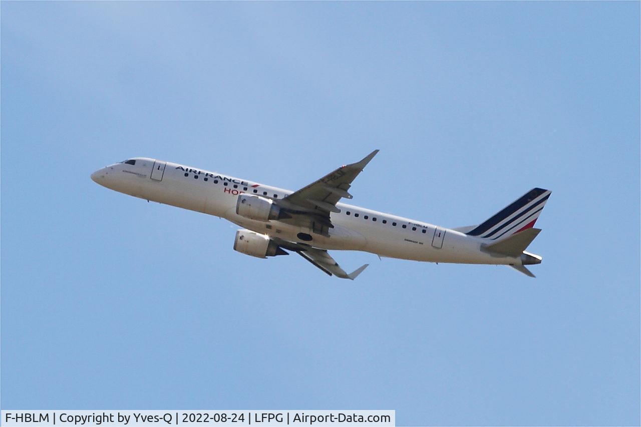F-HBLM, 2019 Embraer 190STD (ERJ-190-100) C/N 190-00768, Embraer 190STD, Climbing from rwy 08L, Roissy Charles De Gaulle airport (LFPG-CDG)