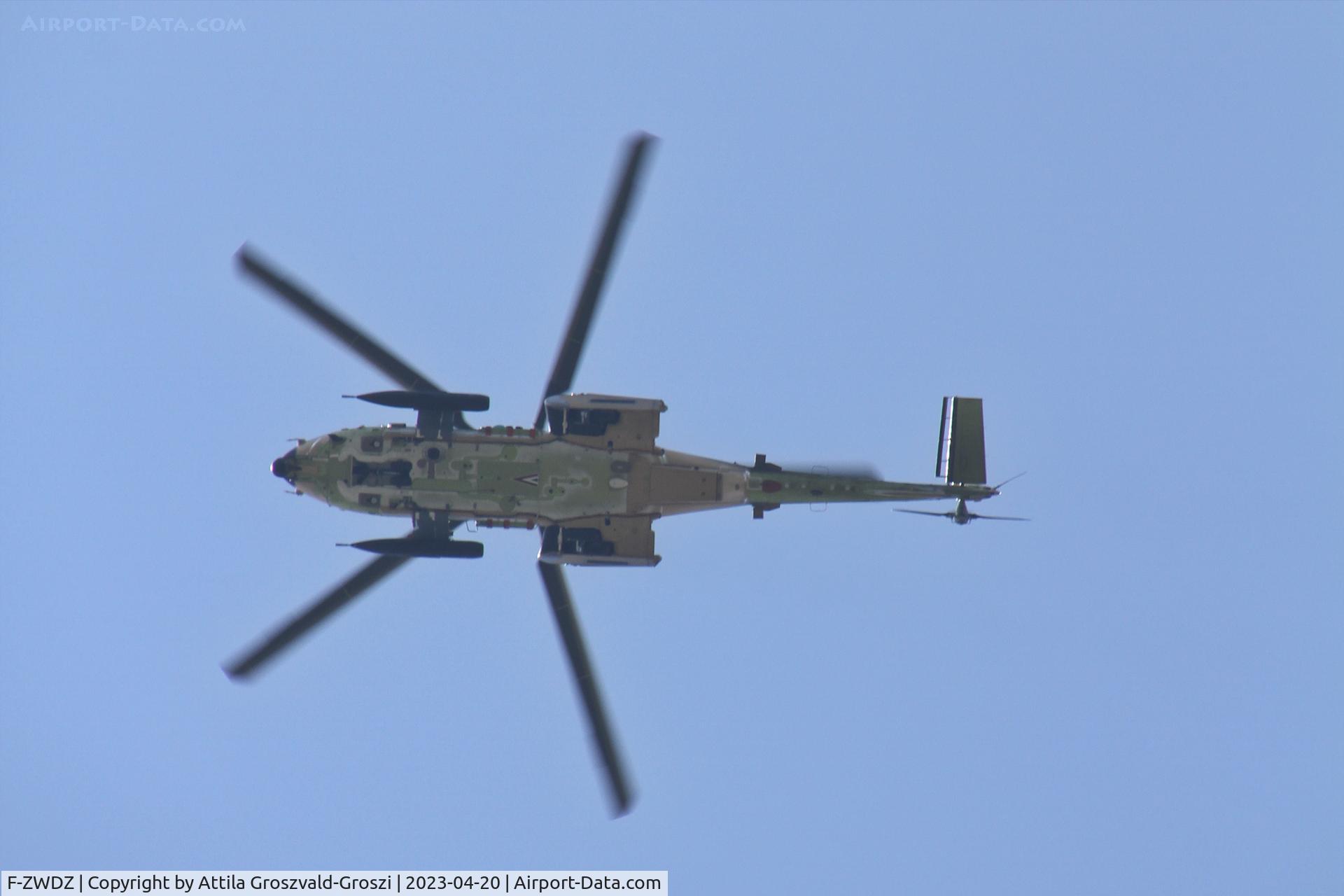 F-ZWDZ, 2022 Airbus Helicopters H225M C/N 3117, Hajmáskér, in the airspace of a military shooting range.