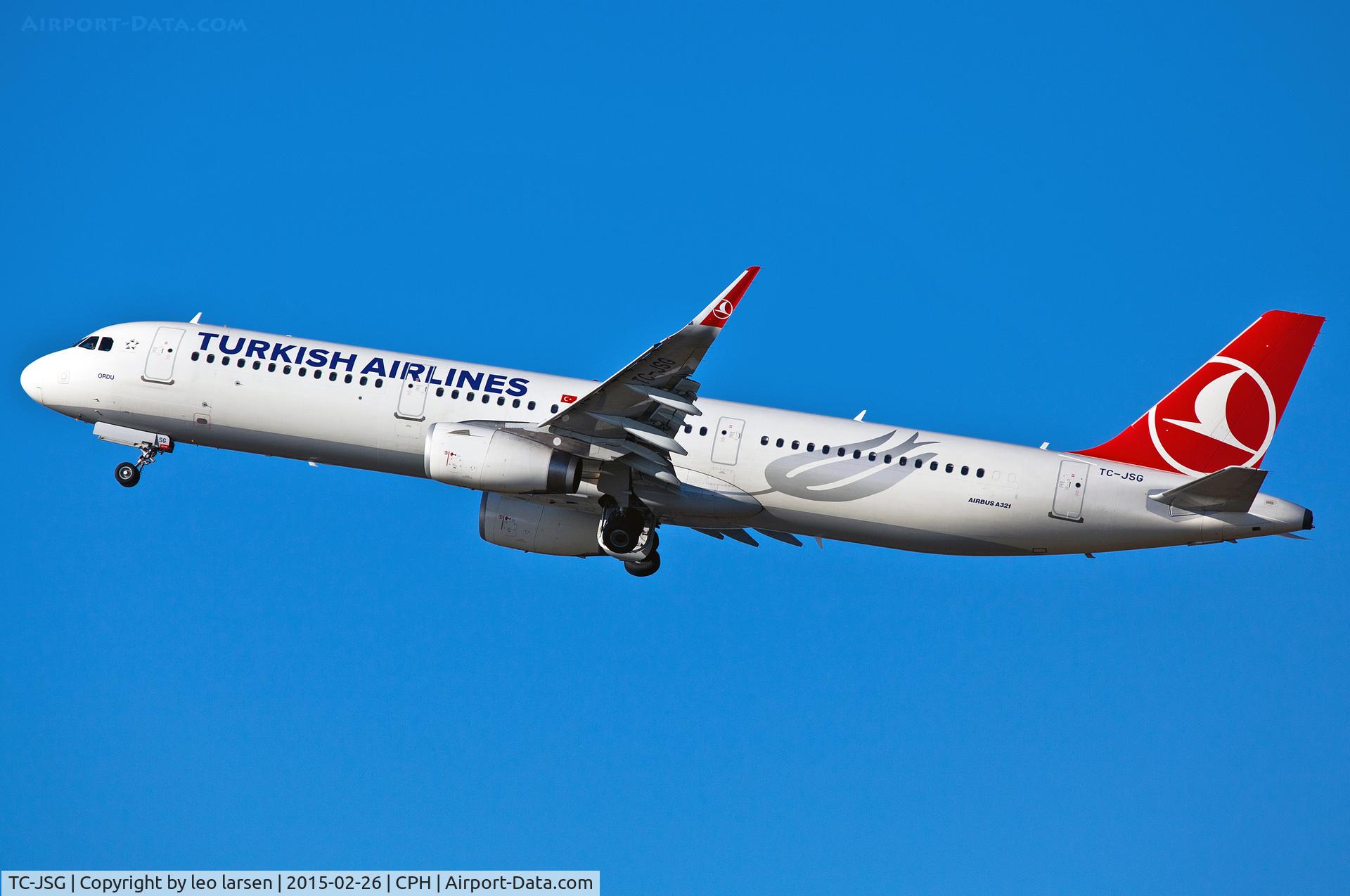 TC-JSG, 2013 Airbus A321-231 C/N 5490, Copenhagen 26.2.2015