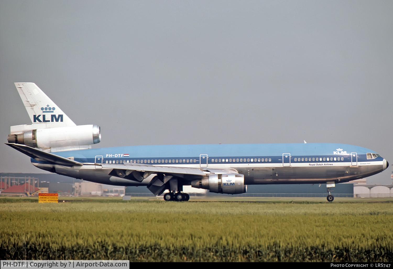 PH-DTF, 1973 Douglas DC-10-30 C/N 46555, KLM Guiseppe Verdi DC 10-30