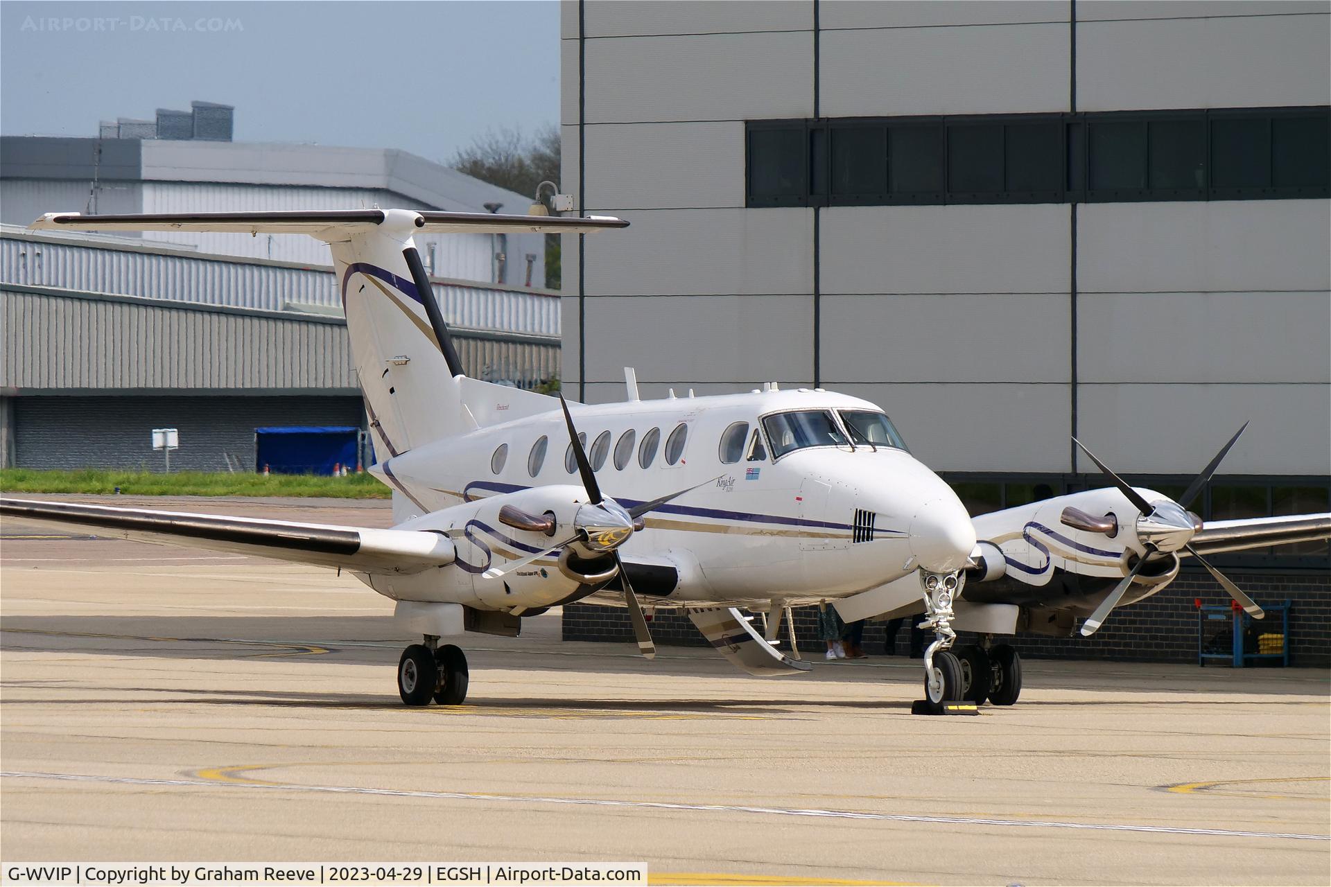 G-WVIP, 1980 Beech 200 Super King Air C/N BB-625, Parked at Norwich.