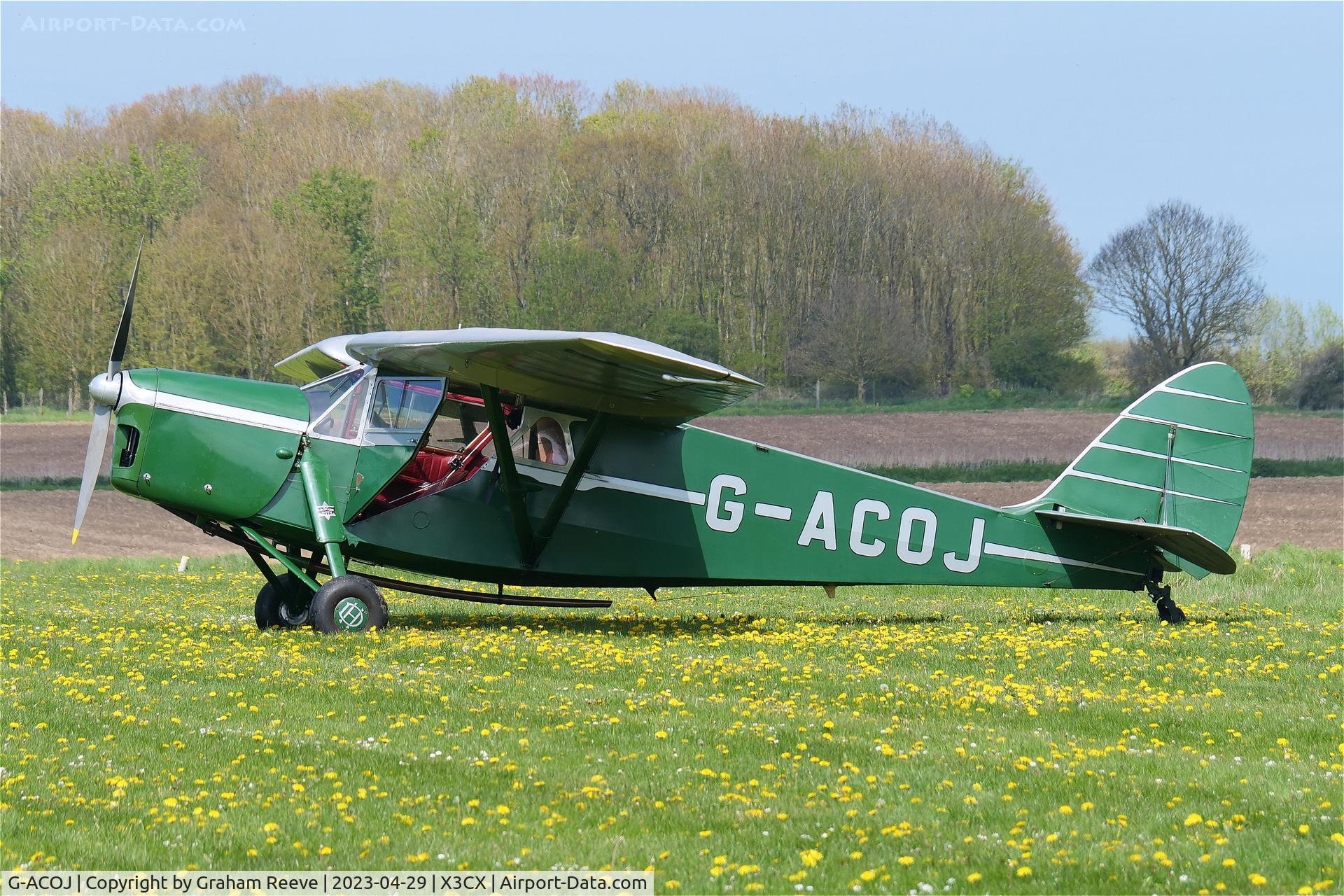 G-ACOJ, 1934 De Havilland DH.85 Leopard Moth C/N 7035, Parked at Northrepps.