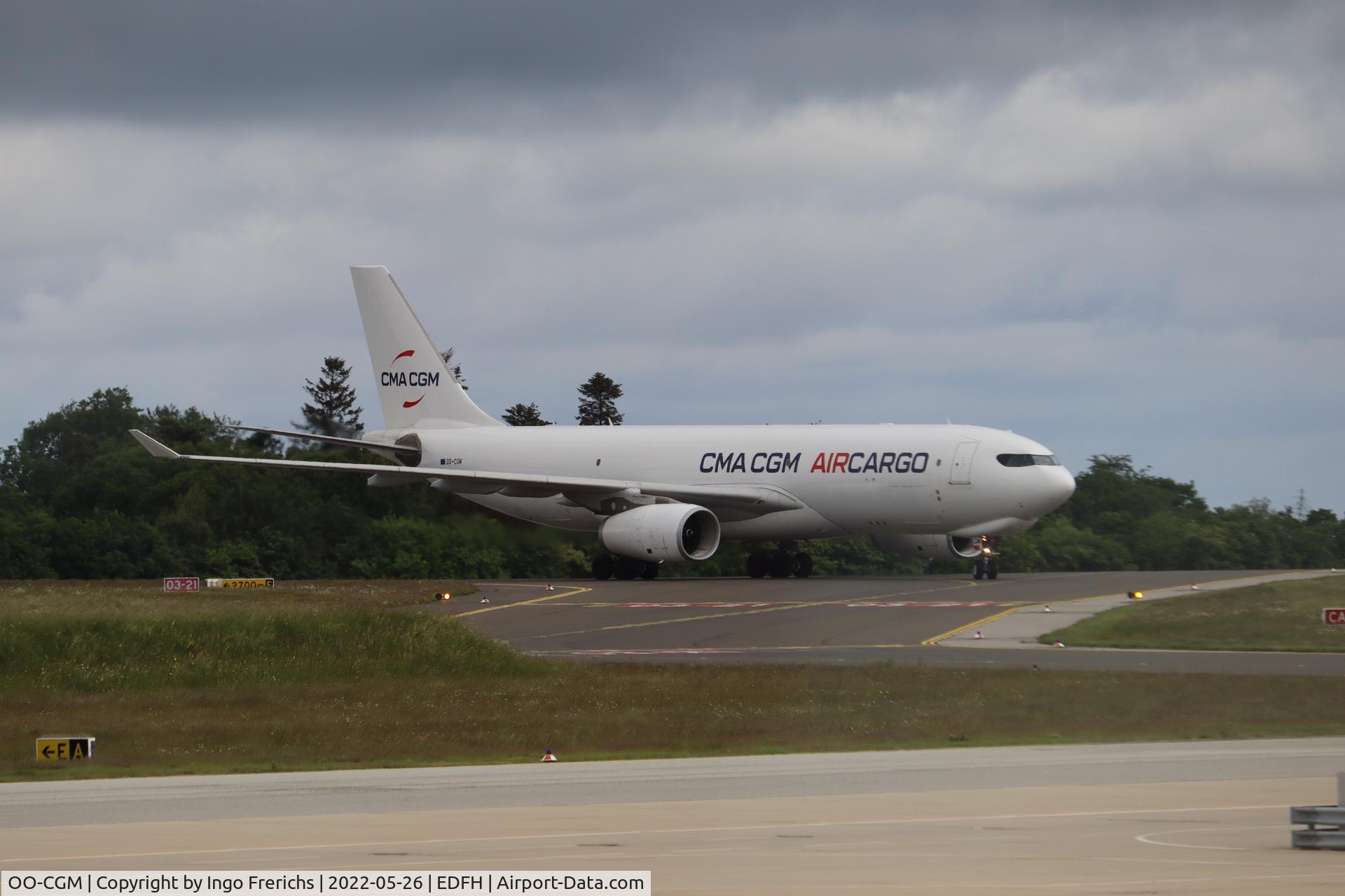 OO-CGM, 2014 Airbus A330-243F C/N 1584, Airbus A330-243F  OO-CGM taxiing at Frankfurt-Hahn Airport.(HHN/EDFH)