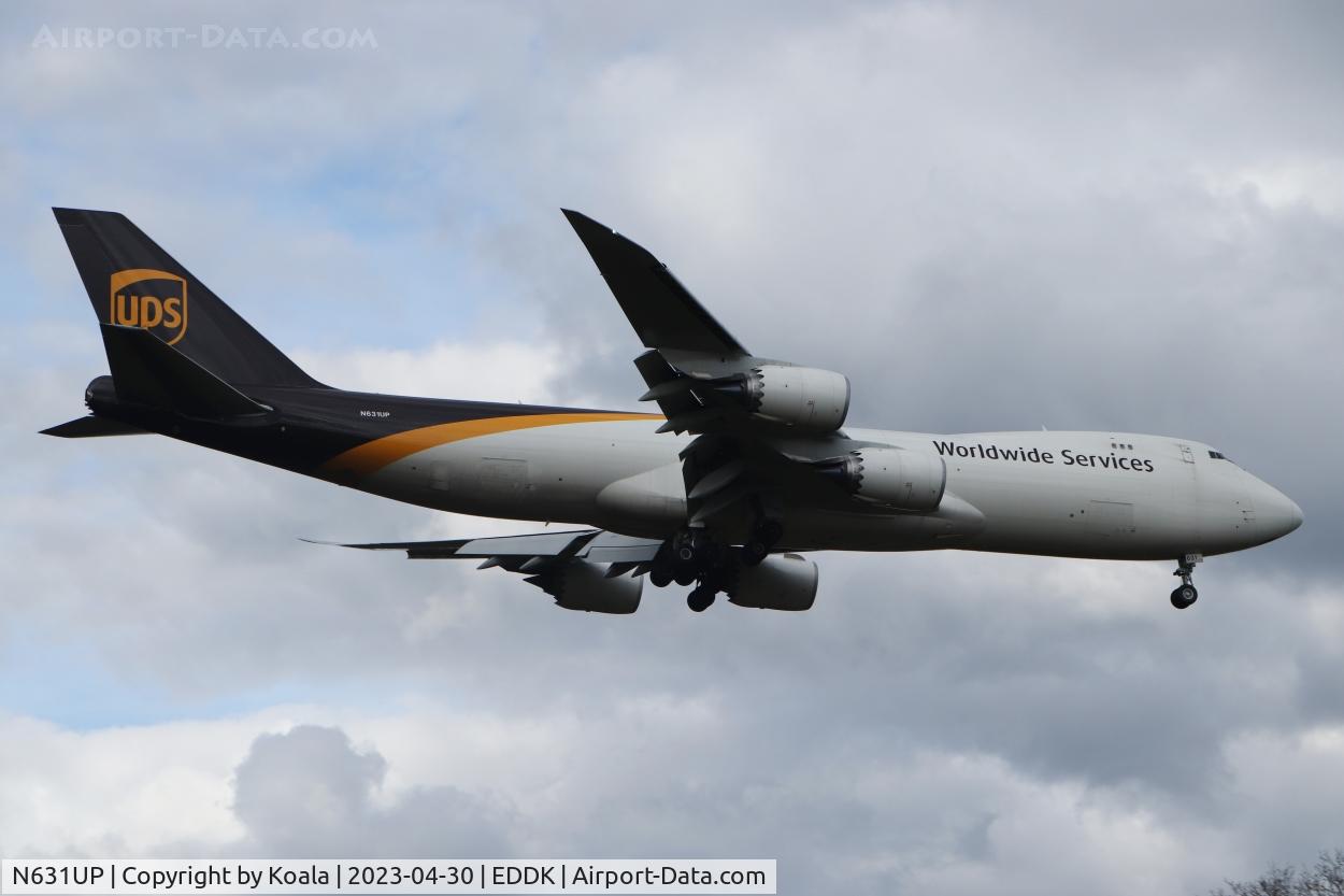 N631UP, 2021 Boeing 747-8F C/N 65776, Arrival from Sharjah.