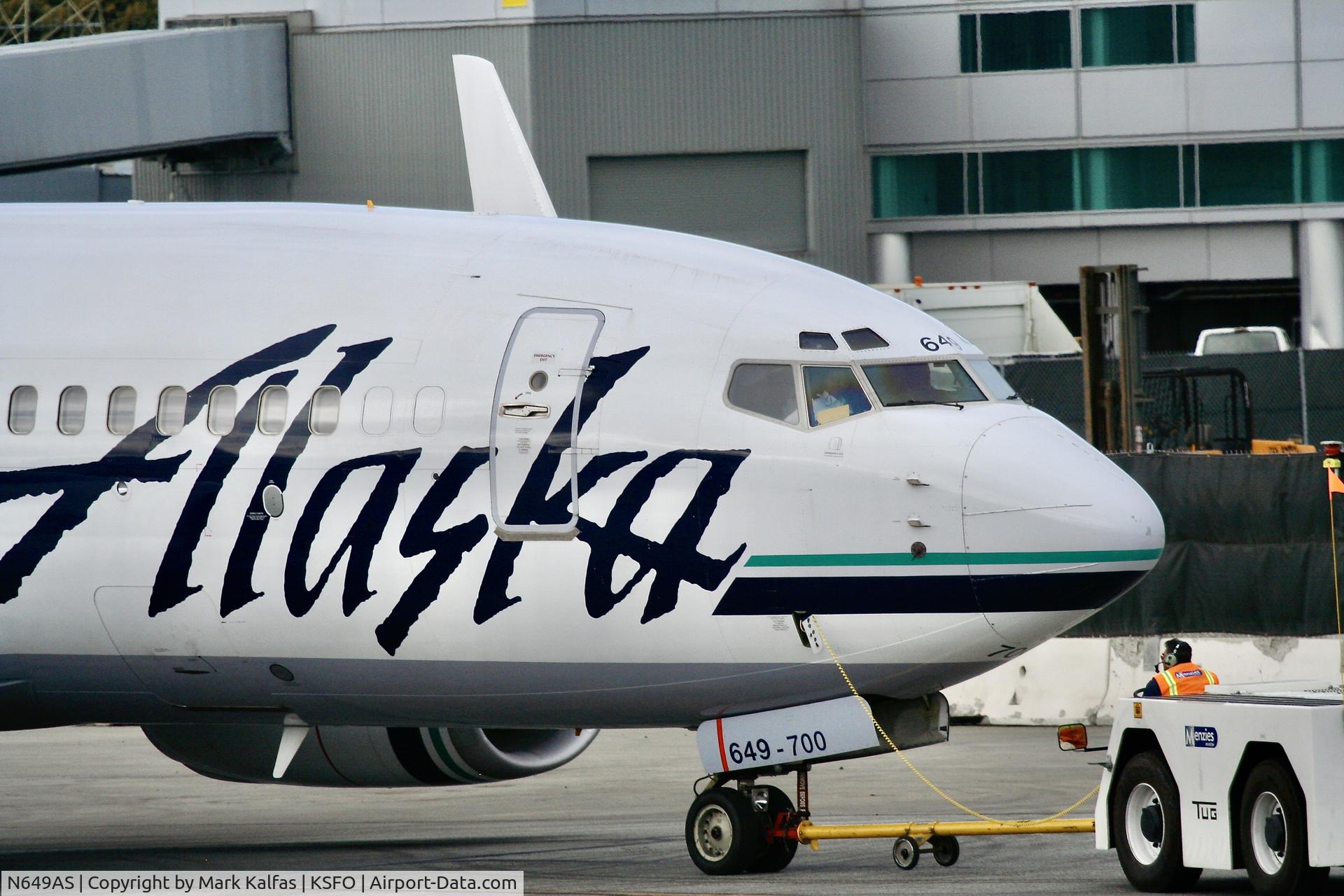 N649AS, 2003 Boeing 737-790 C/N 30663, Alaska Airlines Boeing 737-790, N643AS at SFO.