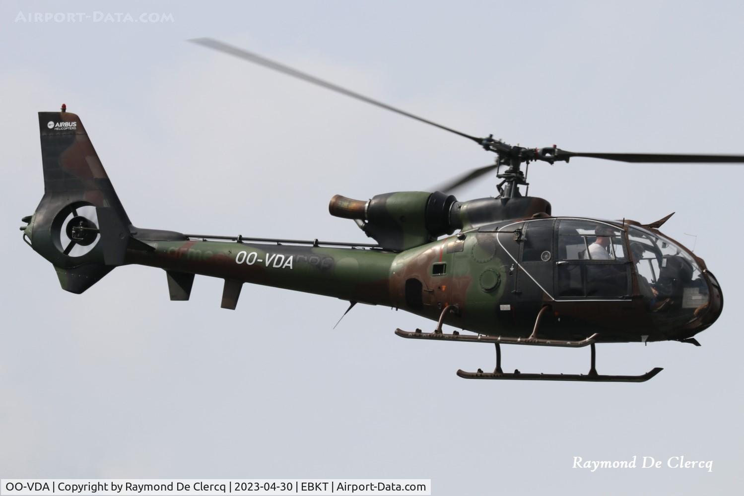 OO-VDA, Aérospatiale SA-342M Gazelle C/N 2038, Visitor at Wevelgem.