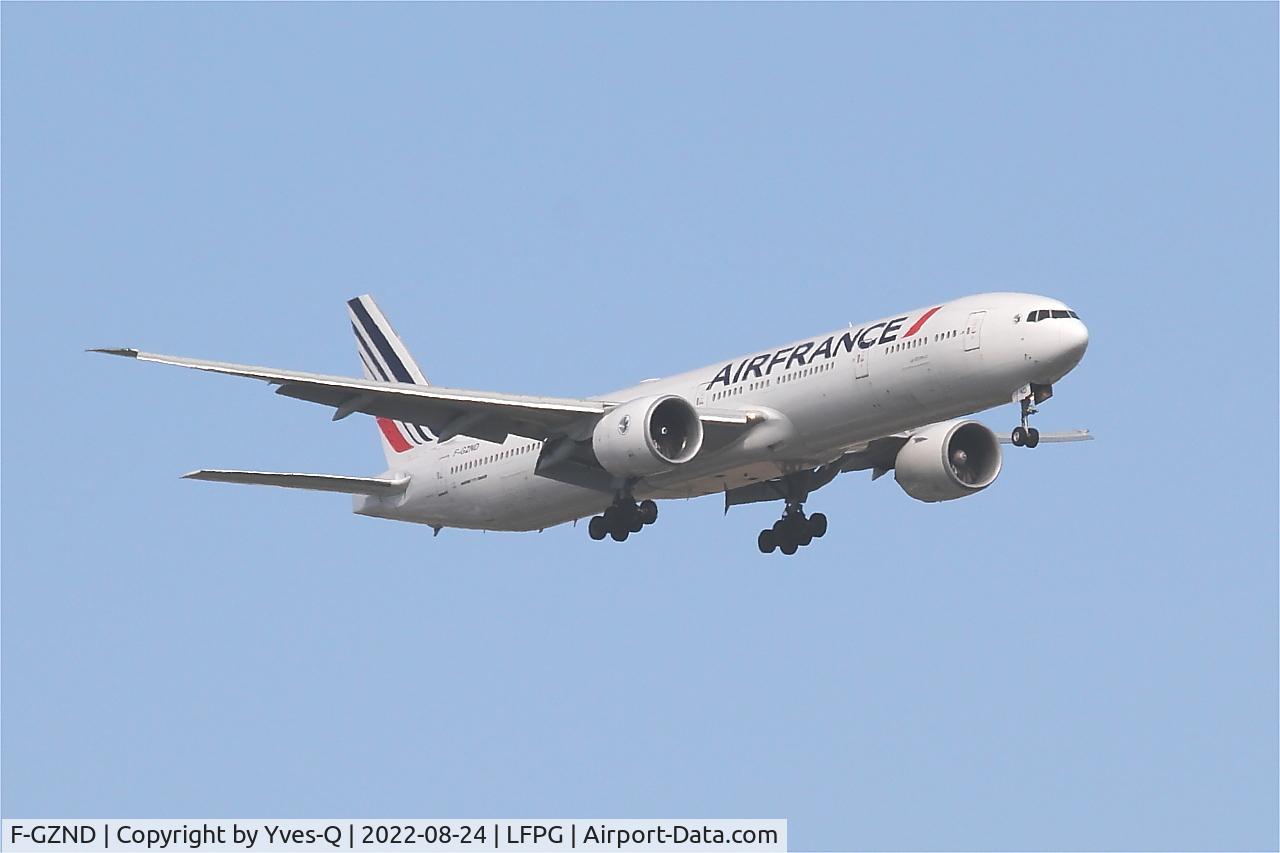 F-GZND, 2009 Boeing 777-328/ER C/N 35543, Boeing 777-328ER, Short approach rwy 09L, Roissy Charles De Gaulle airport (LFPG-CDG)