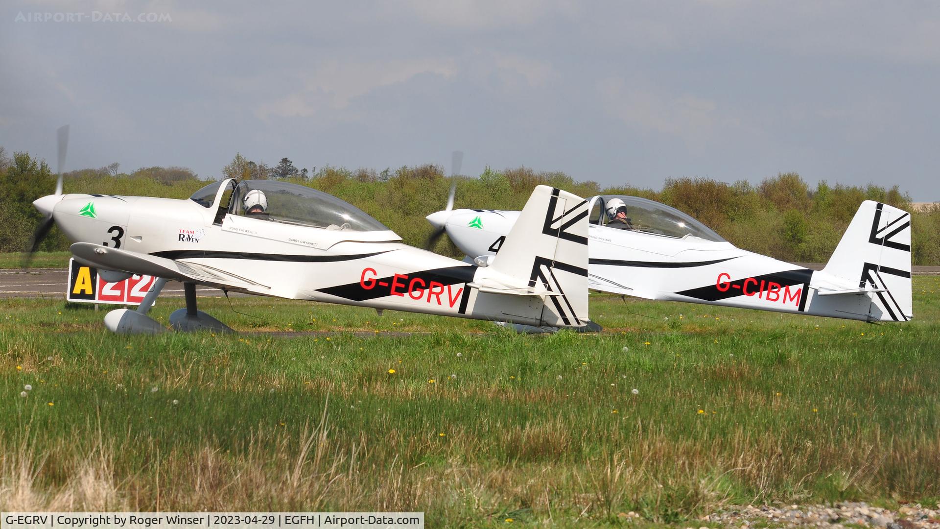 G-EGRV, 2007 Vans RV-8 C/N PFA 303-13639, Resident Team Raven aircraft. G-EGRV (Raven 3) and G-CIBM (Raven 4).