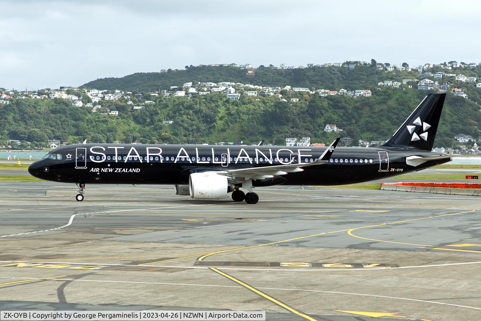 ZK-OYB, 2022 Airbus A321-271NX C/N 11049, Wellington, N.Z. airport.