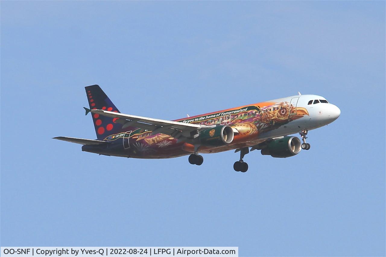 OO-SNF, 2006 Airbus A320-214 C/N 2810, Airbus A320-214, Short approach rwy 09L, Roissy Charles De Gaulle airport (LFPG-CDG)