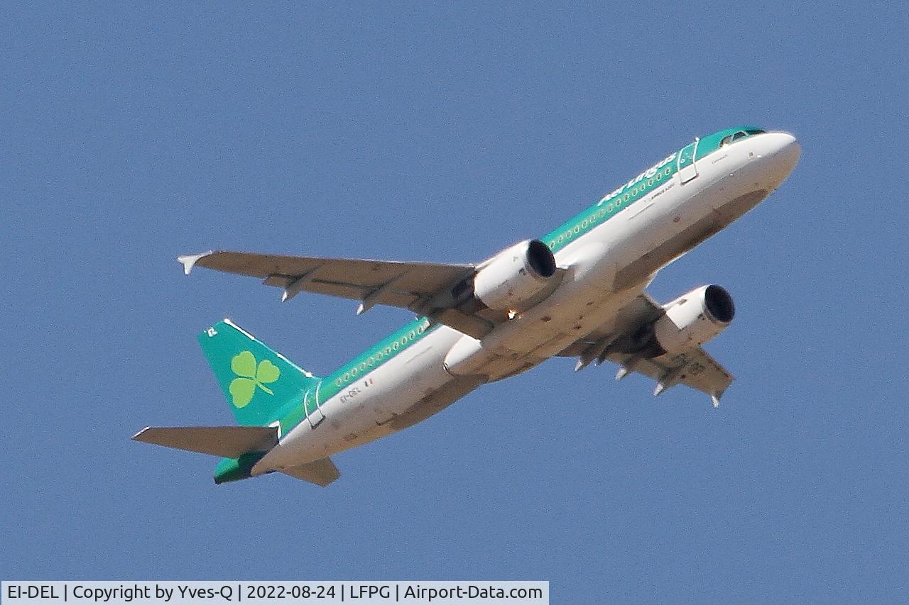 EI-DEL, 2005 Airbus A320-214 C/N 2409, Airbus A320-214, Climbing from rwy 09R, Roissy Charles De Gaulle airport (LFPG-CDG)