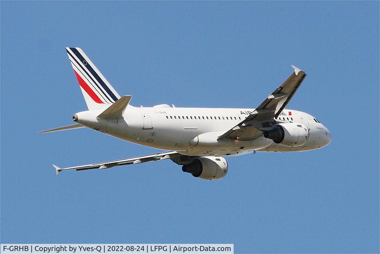 F-GRHB, 1999 Airbus A319-111 C/N 985, Airbus A319-111, Climbing from rwy 09R, Roissy Charles De Gaulle airport (LFPG-CDG)